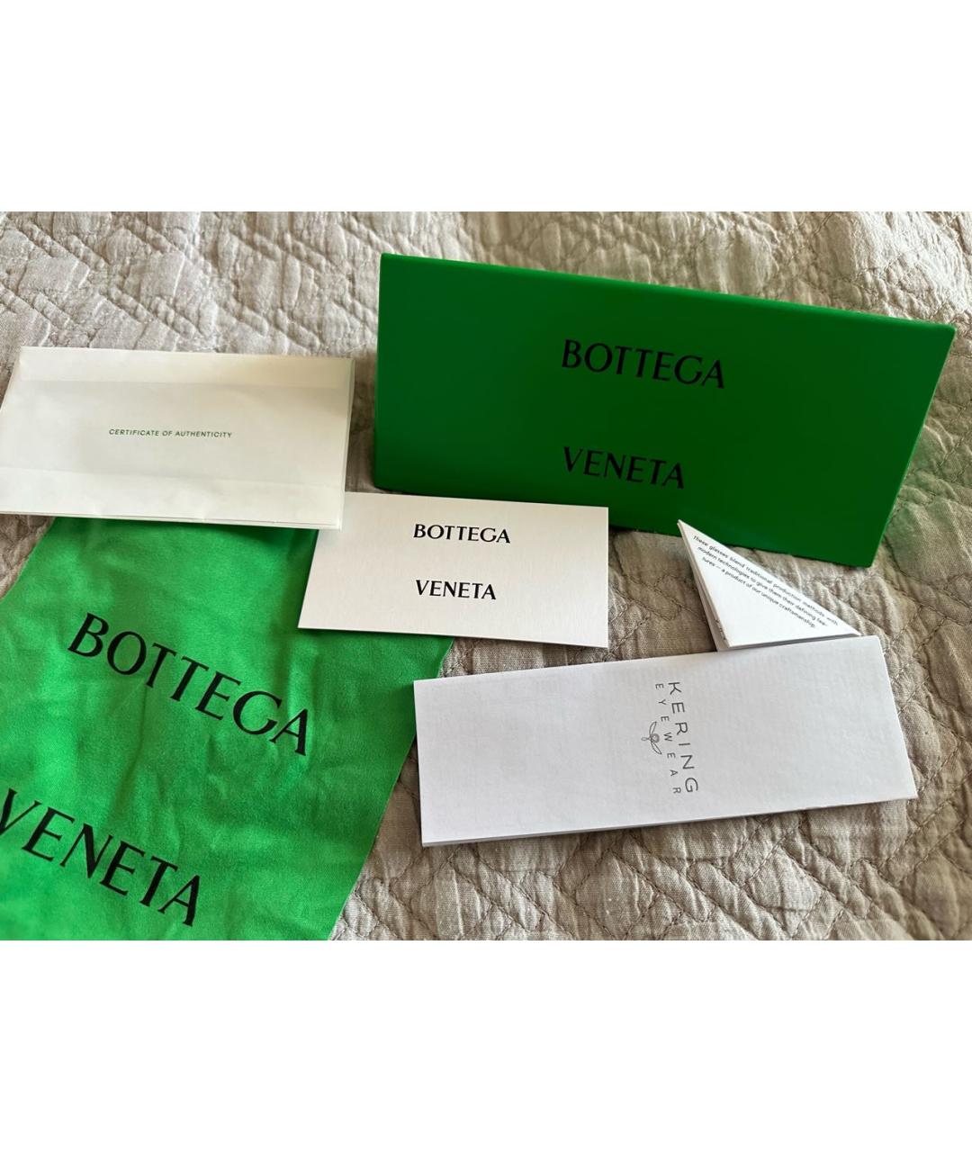 BOTTEGA VENETA Бежевые пластиковые солнцезащитные очки, фото 7