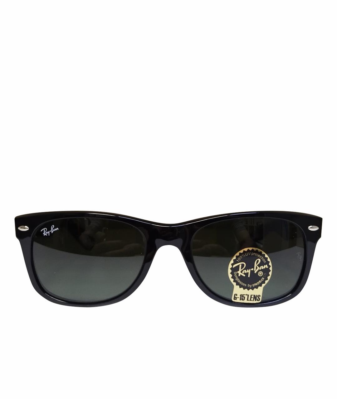 RAY BAN Черные пластиковые солнцезащитные очки, фото 1