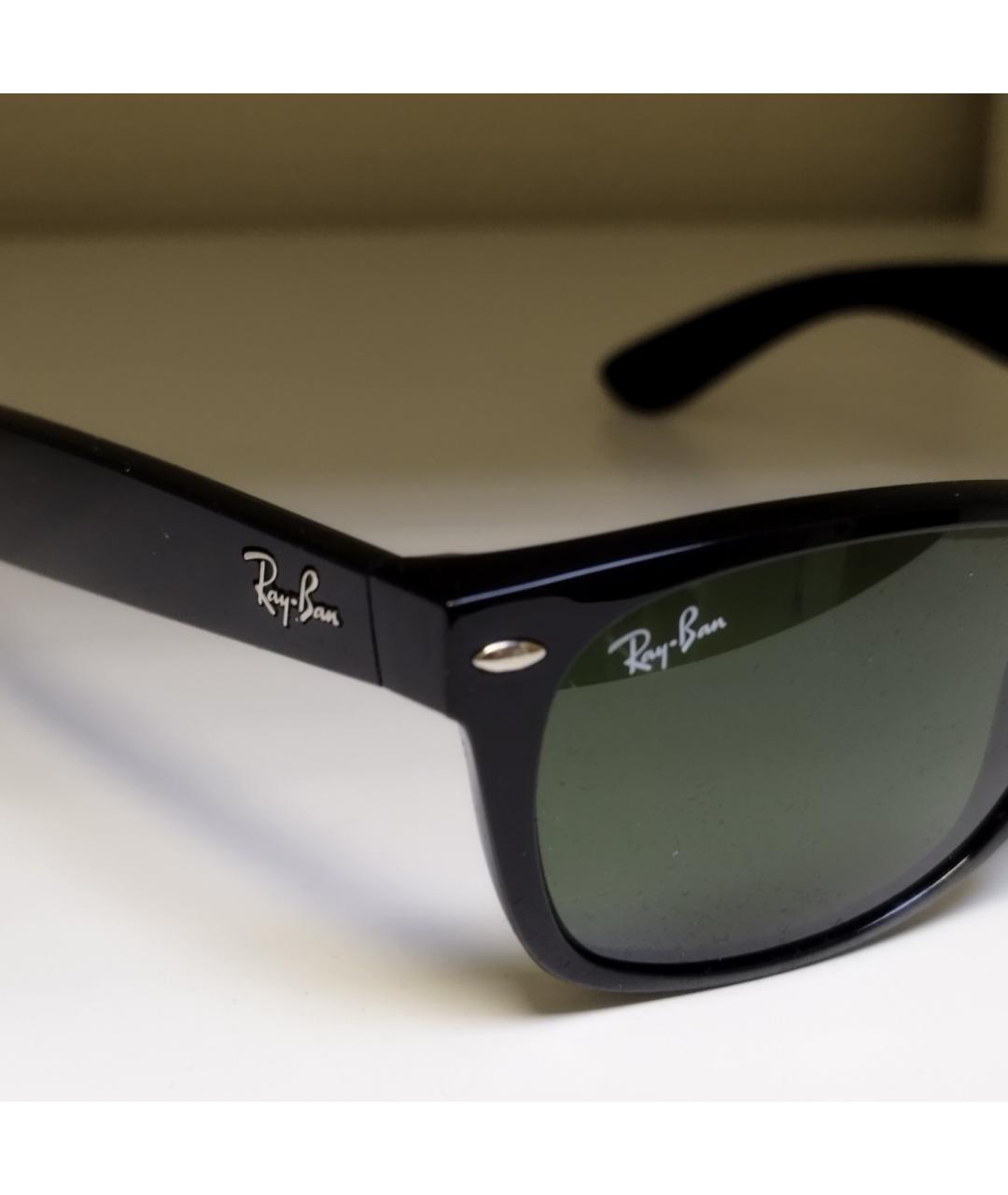 RAY BAN Черные пластиковые солнцезащитные очки, фото 3