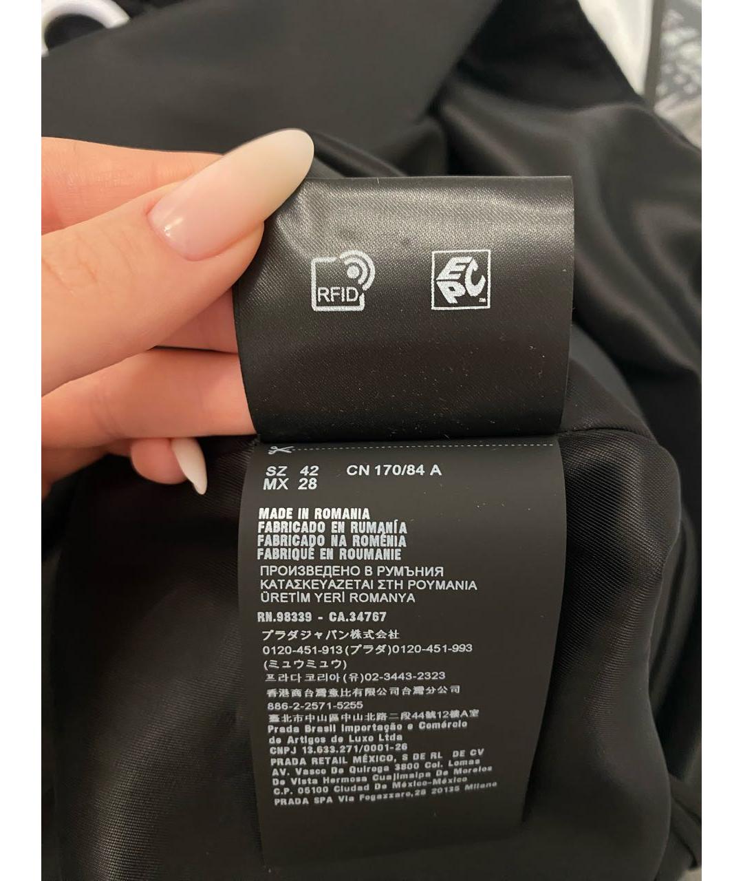 PRADA Черное полиамидовое платье, фото 8