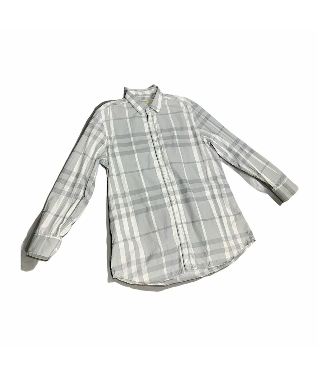 BURBERRY Серая хлопковая кэжуал рубашка, фото 4