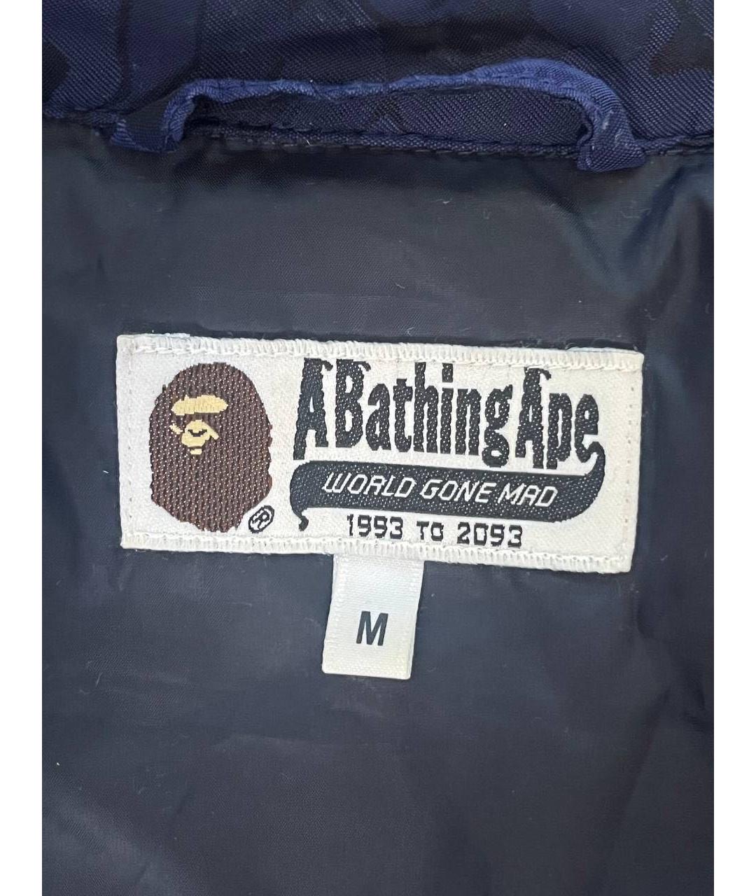 A BATHING APE Темно-синяя полиэстеровая куртка, фото 6