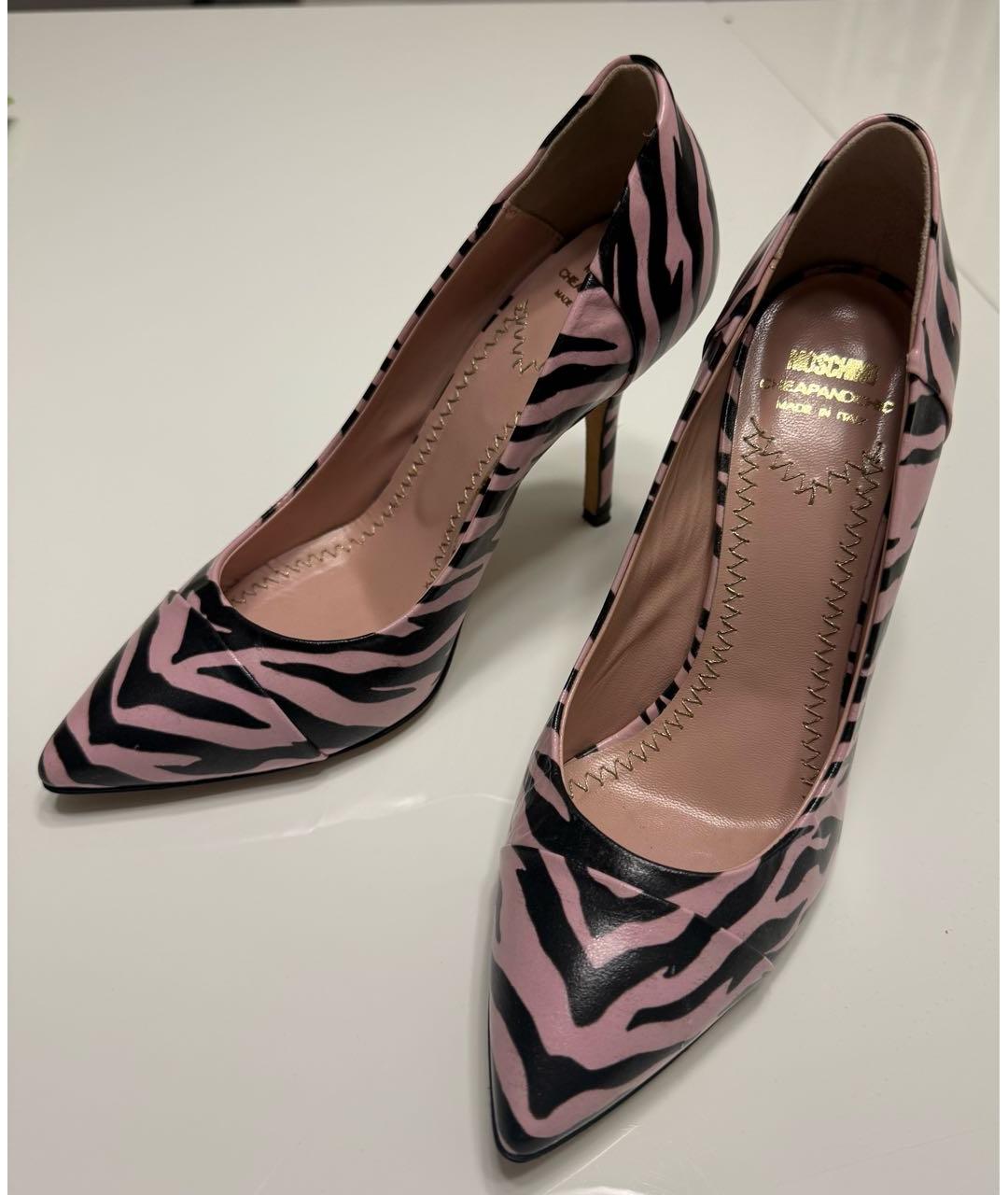 MOSCHINO Розовые кожаные туфли, фото 5