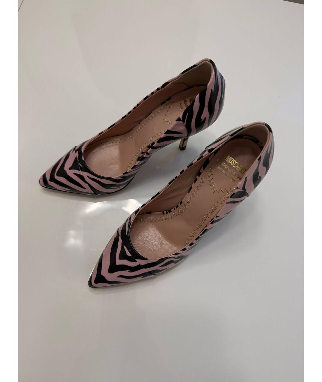 MOSCHINO Розовые кожаные туфли, фото 2