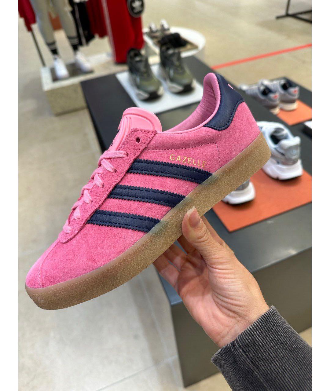 ADIDAS Розовые кожаные кеды, фото 6