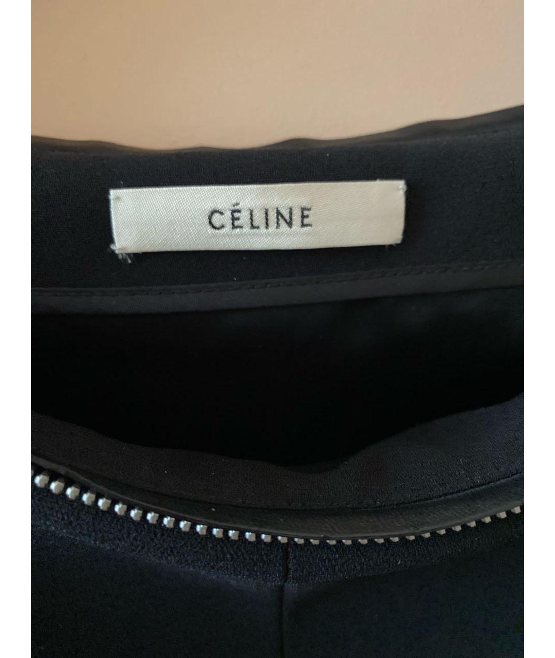 CELINE Черное ацетатное повседневное платье, фото 5