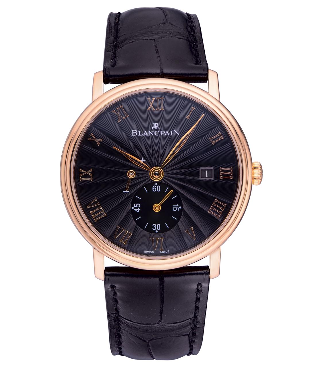 Blancpain Черные часы из розового золота, фото 1