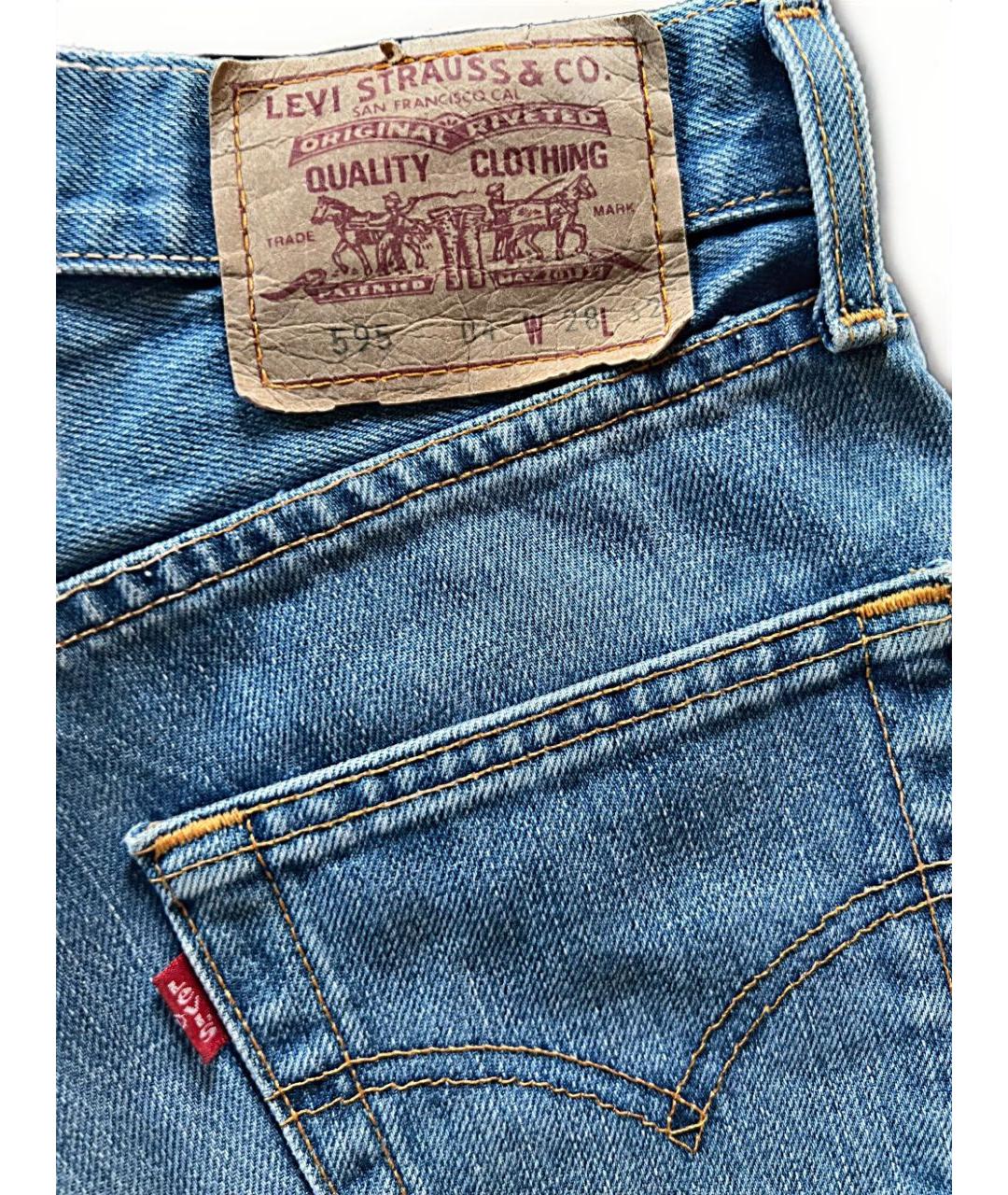 LEVI'S Синие деним шорты, фото 3