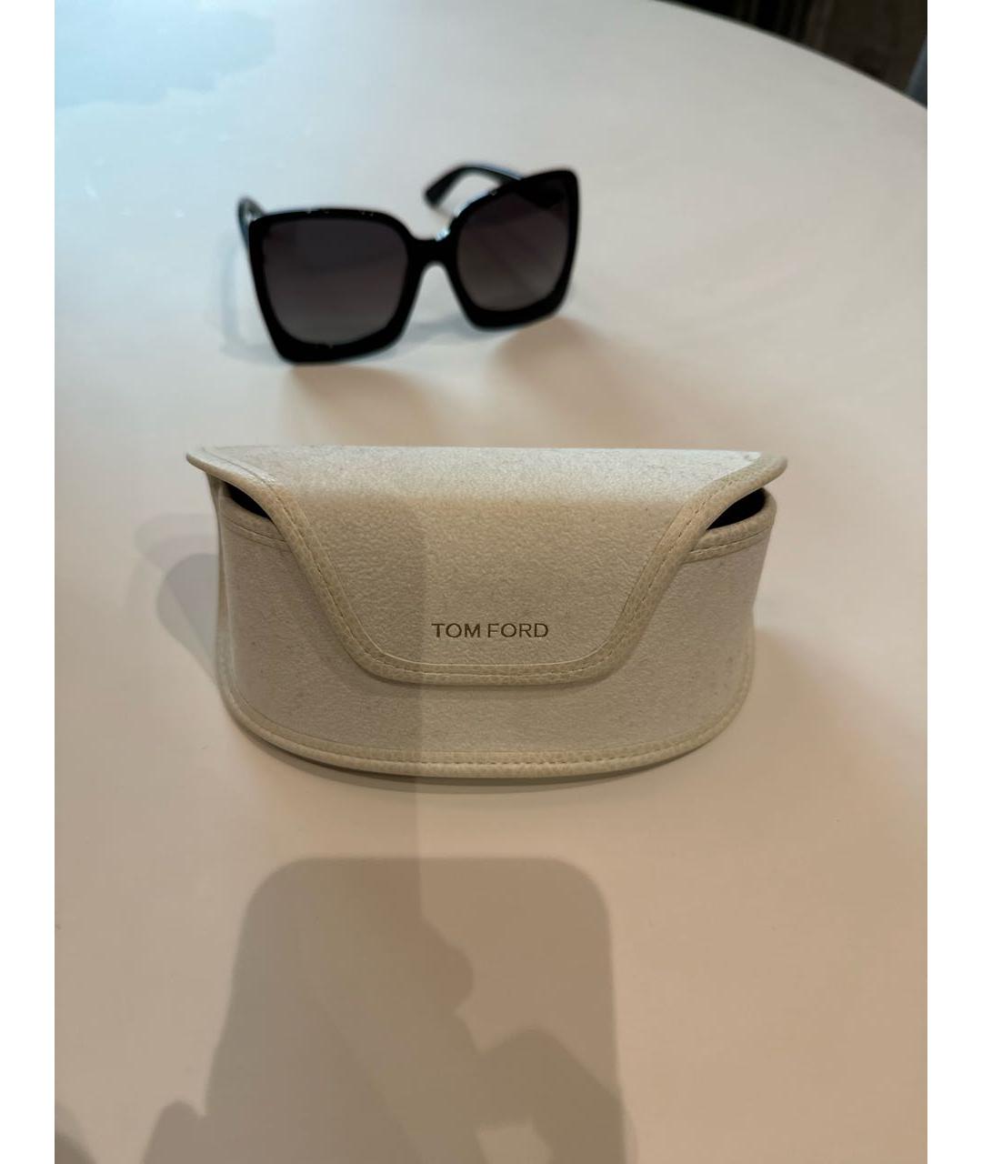 TOM FORD Черные пластиковые солнцезащитные очки, фото 4