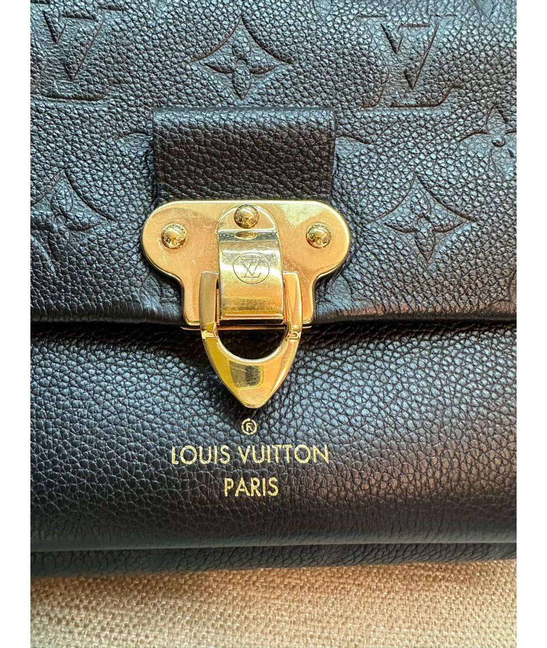 LOUIS VUITTON Черная кожаная сумка через плечо, фото 2