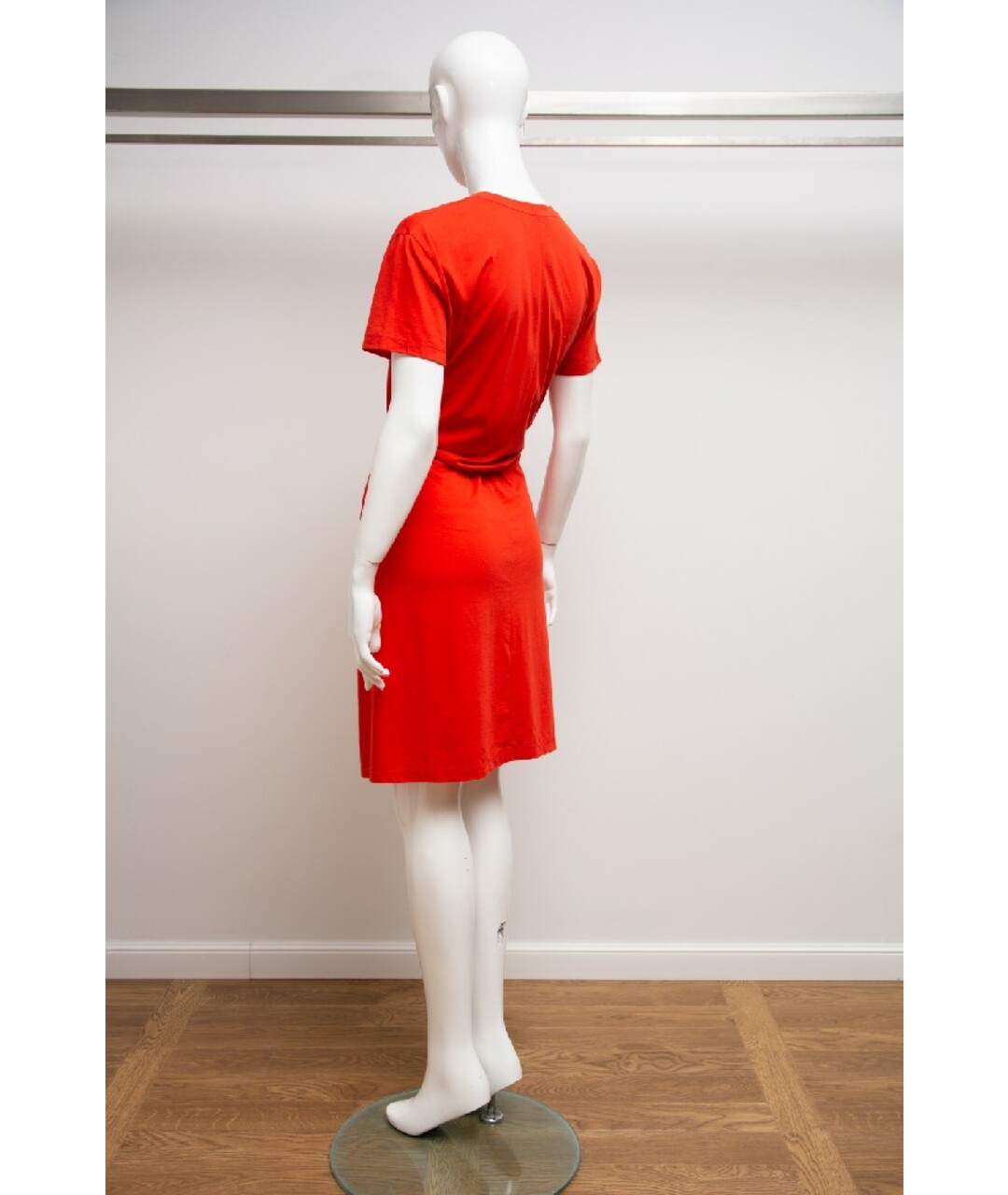 SAINT LAURENT Красное хлопковое платье, фото 5