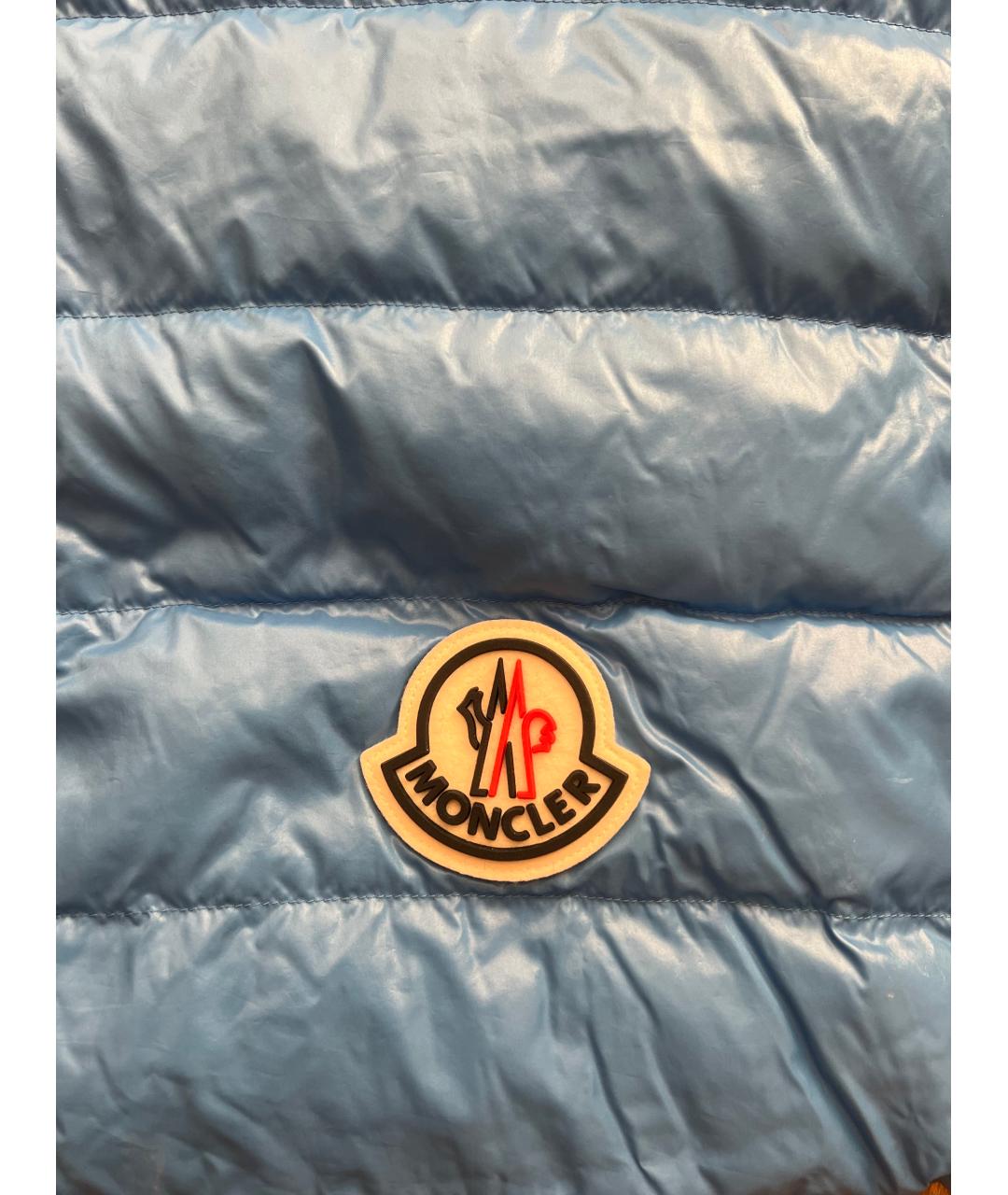 MONCLER Голубой шарф, фото 2