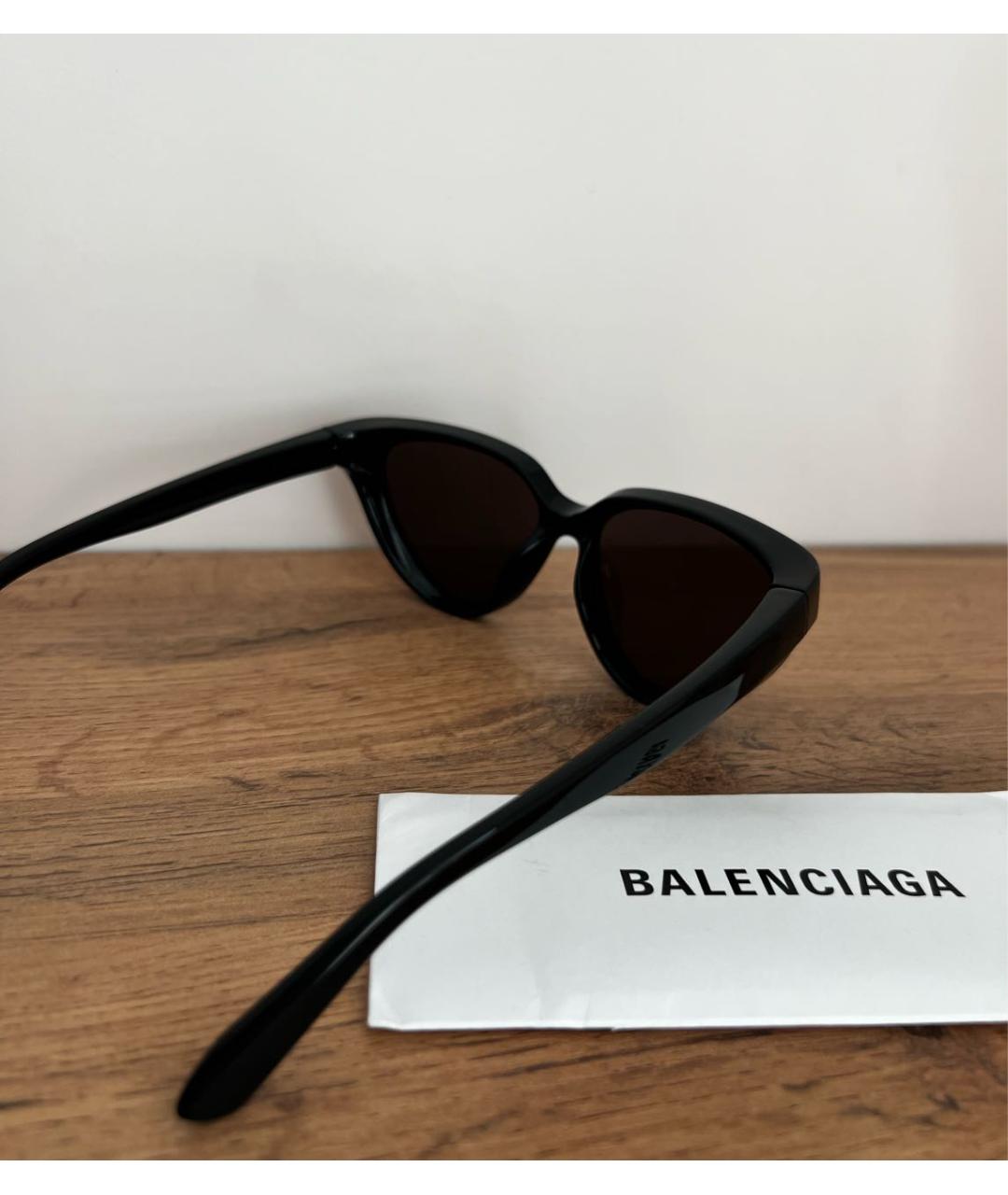 BALENCIAGA Черные пластиковые солнцезащитные очки, фото 6