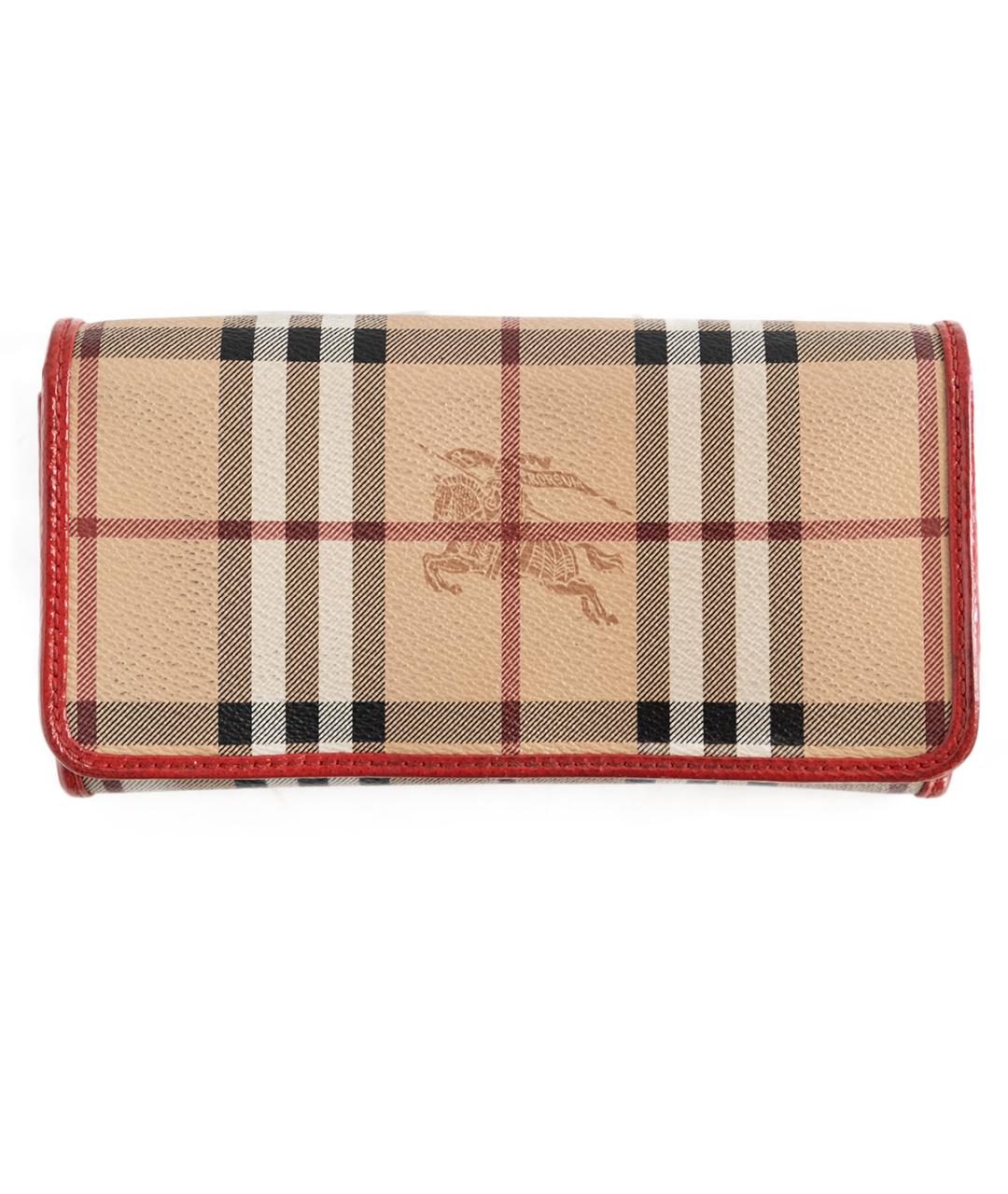 BURBERRY Бежевый кожаный кошелек, фото 7