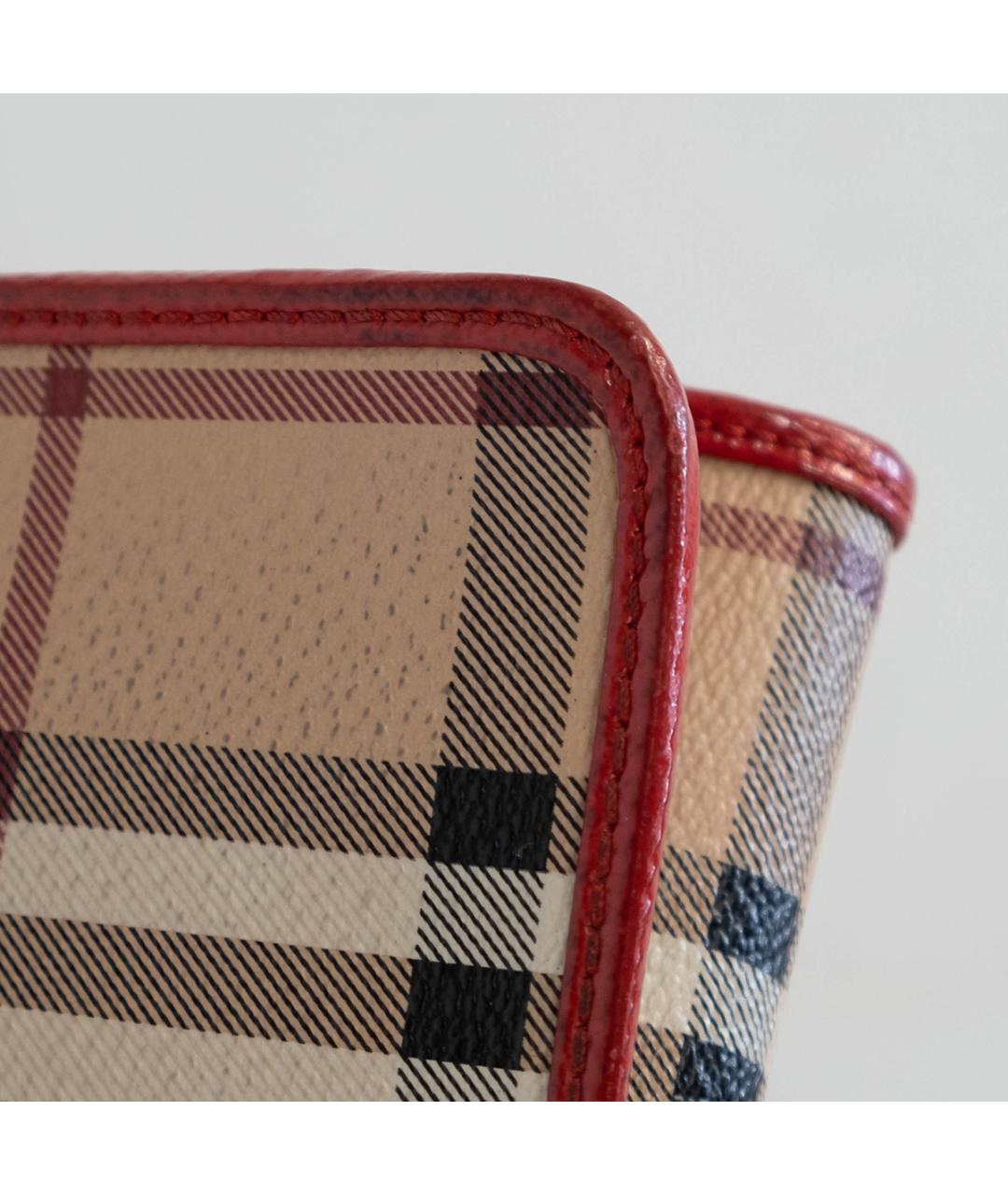 BURBERRY Бежевый кожаный кошелек, фото 6
