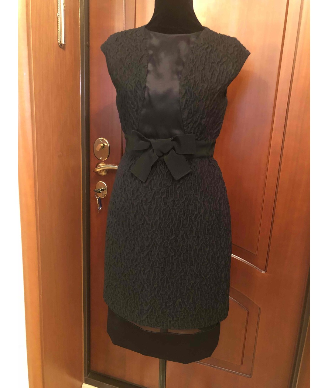 GIAMBATTISTA VALLI Черное шелковое коктейльное платье, фото 2