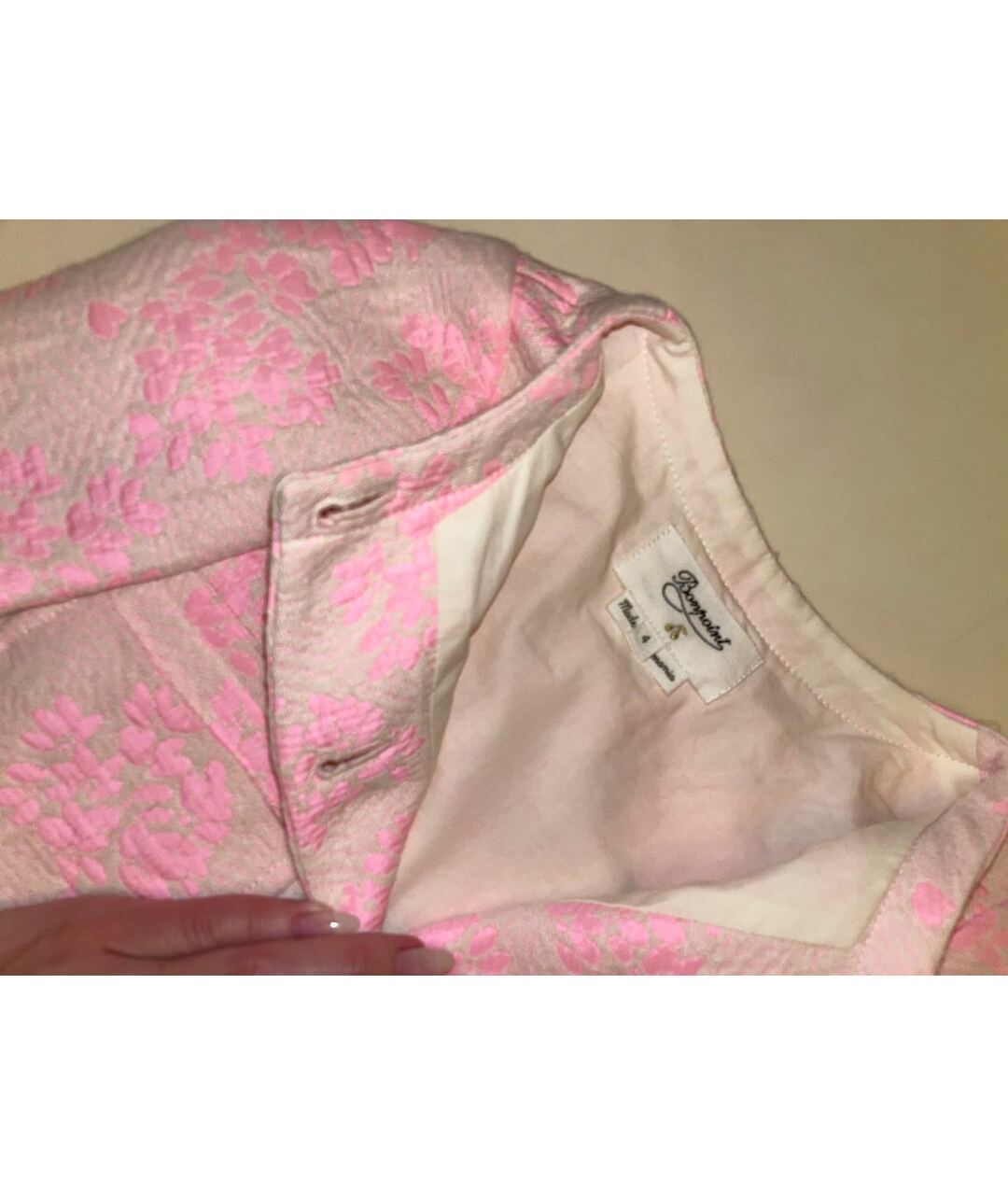 BONPOINT Розовый замшевый комплект, фото 3