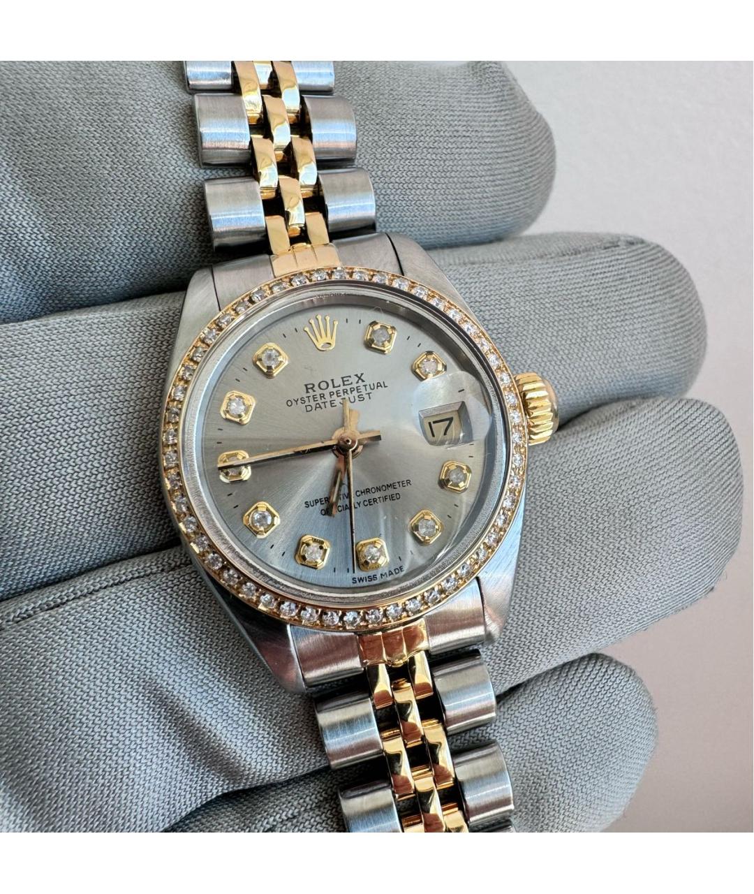 ROLEX Серебряные часы из желтого золота, фото 4