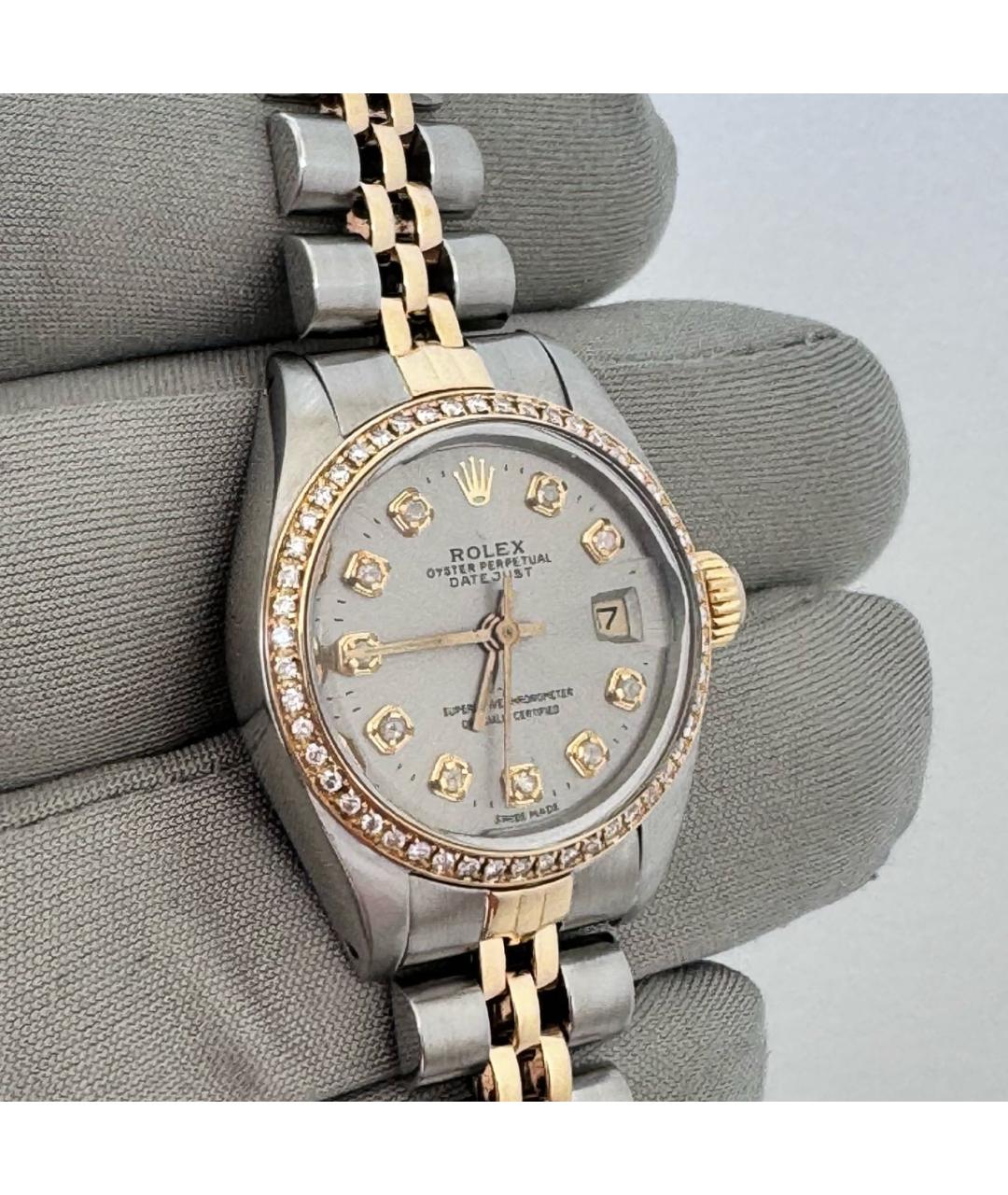 ROLEX Серебряные часы из желтого золота, фото 5