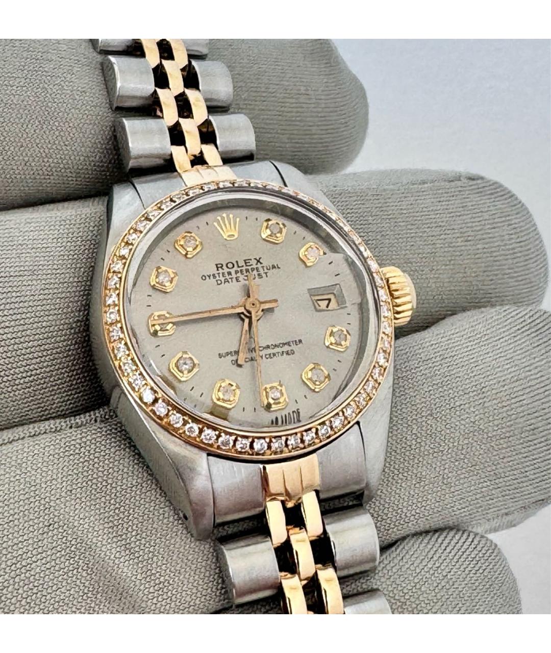 ROLEX Серебряные часы из желтого золота, фото 3