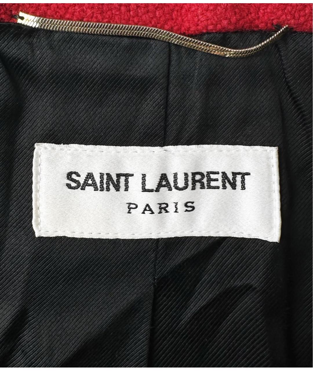 SAINT LAURENT Красная шерстяная куртка, фото 5