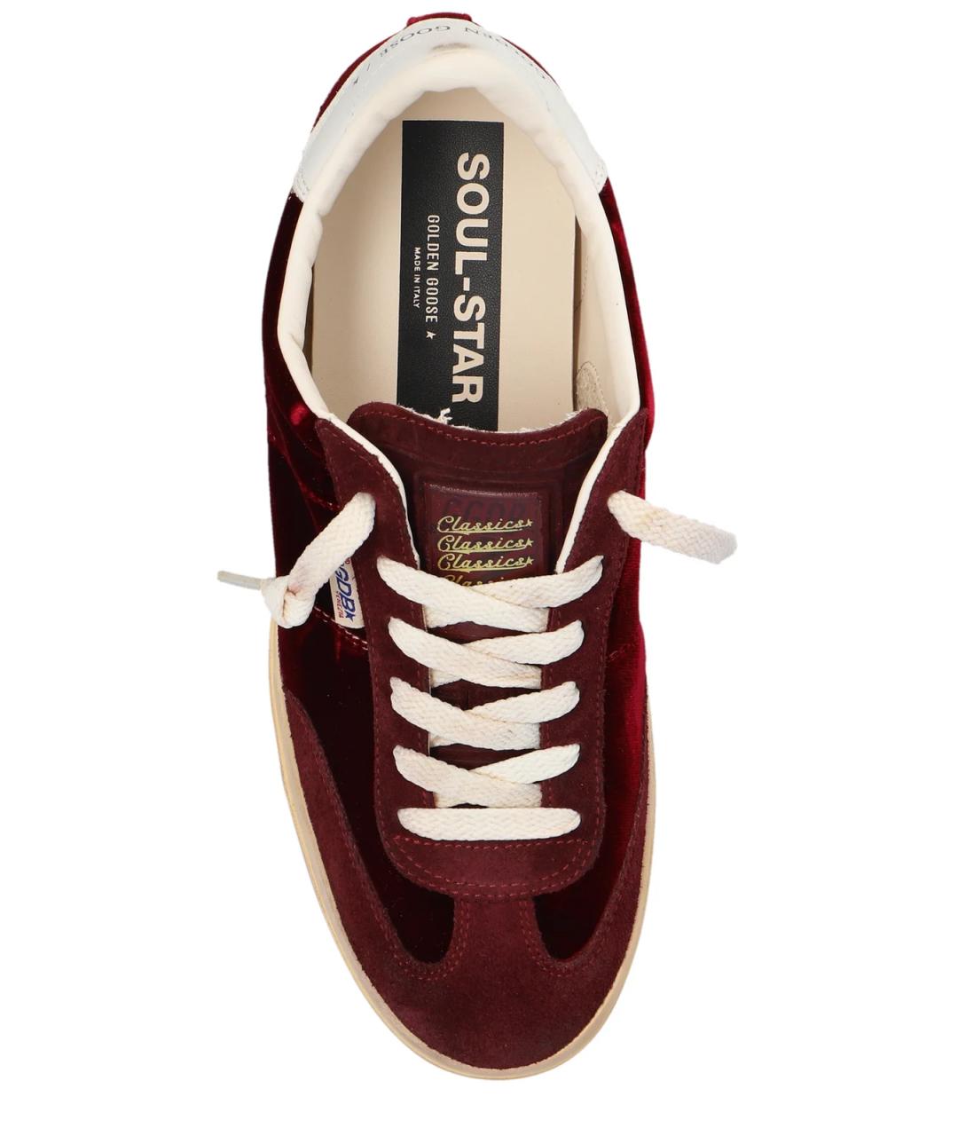GOLDEN GOOSE DELUXE BRAND Бордовые замшевые кроссовки, фото 4