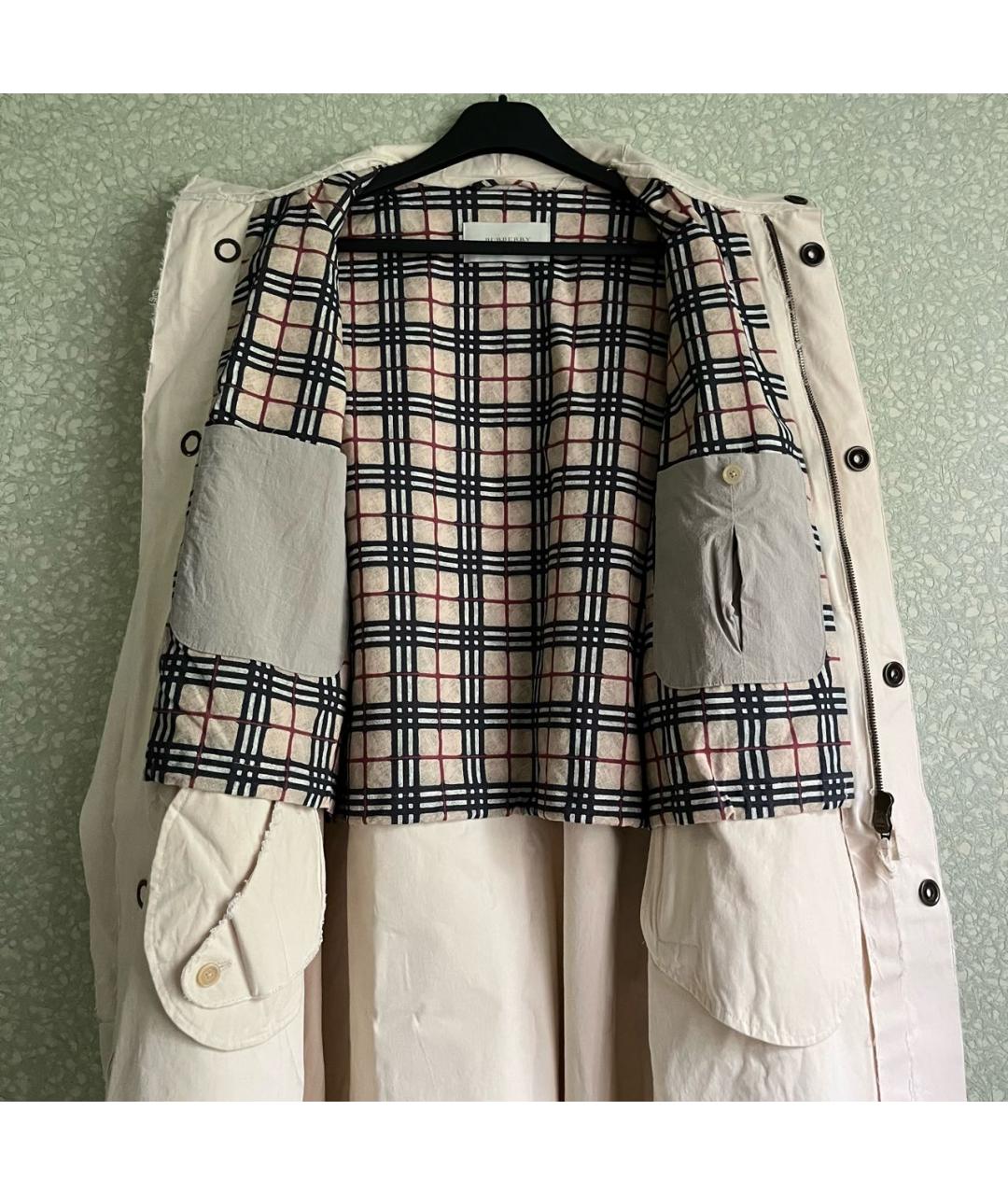 BURBERRY Белая хлопковая парка, фото 4