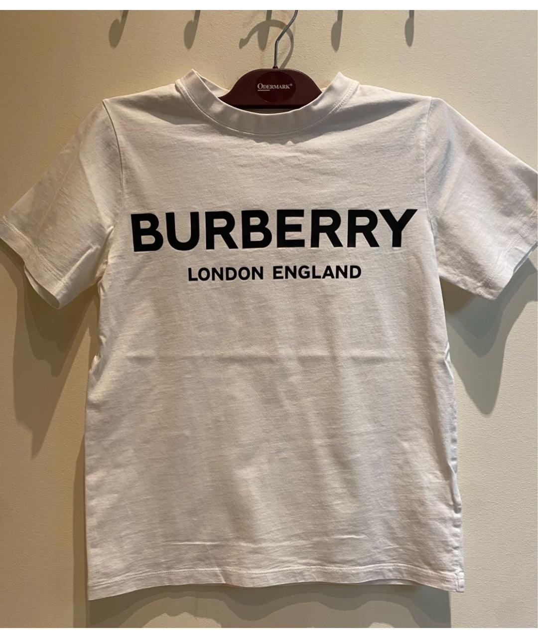 BURBERRY Белый хлопковый детская футболка / топ, фото 5