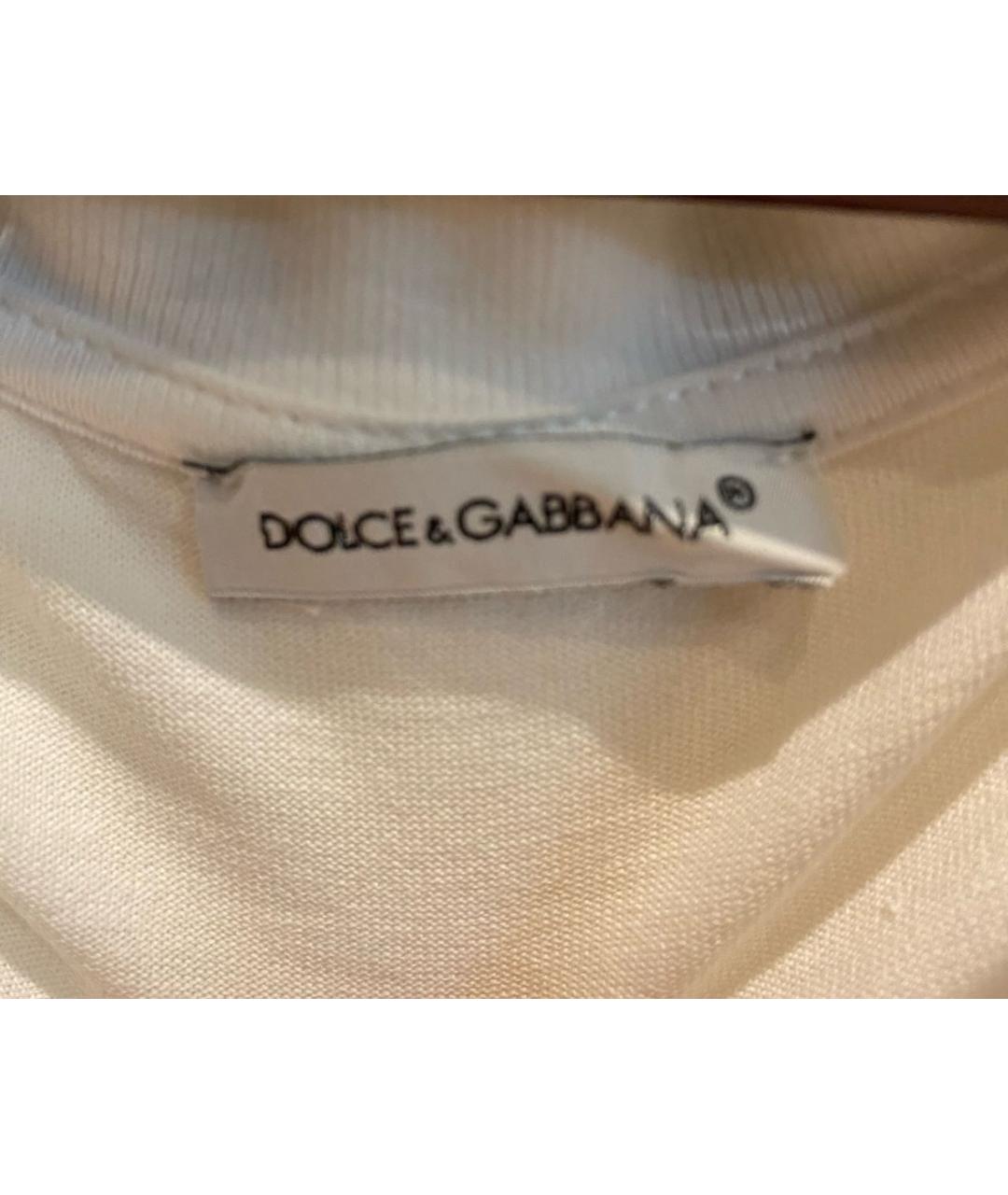 DOLCE&GABBANA Белый хлопковый детская футболка / топ, фото 6