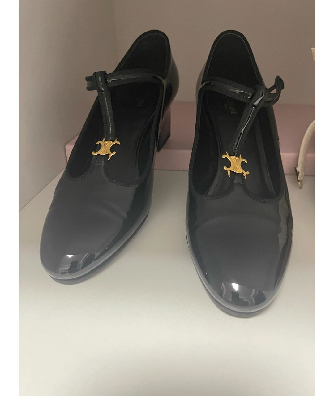 CELINE Черные туфли из лакированной кожи, фото 3