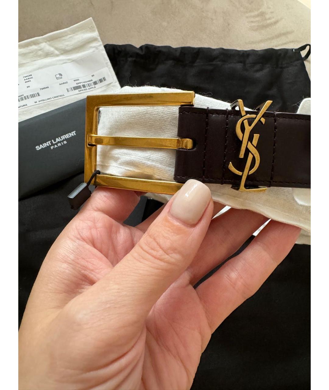 SAINT LAURENT Кожаный ремень, фото 3