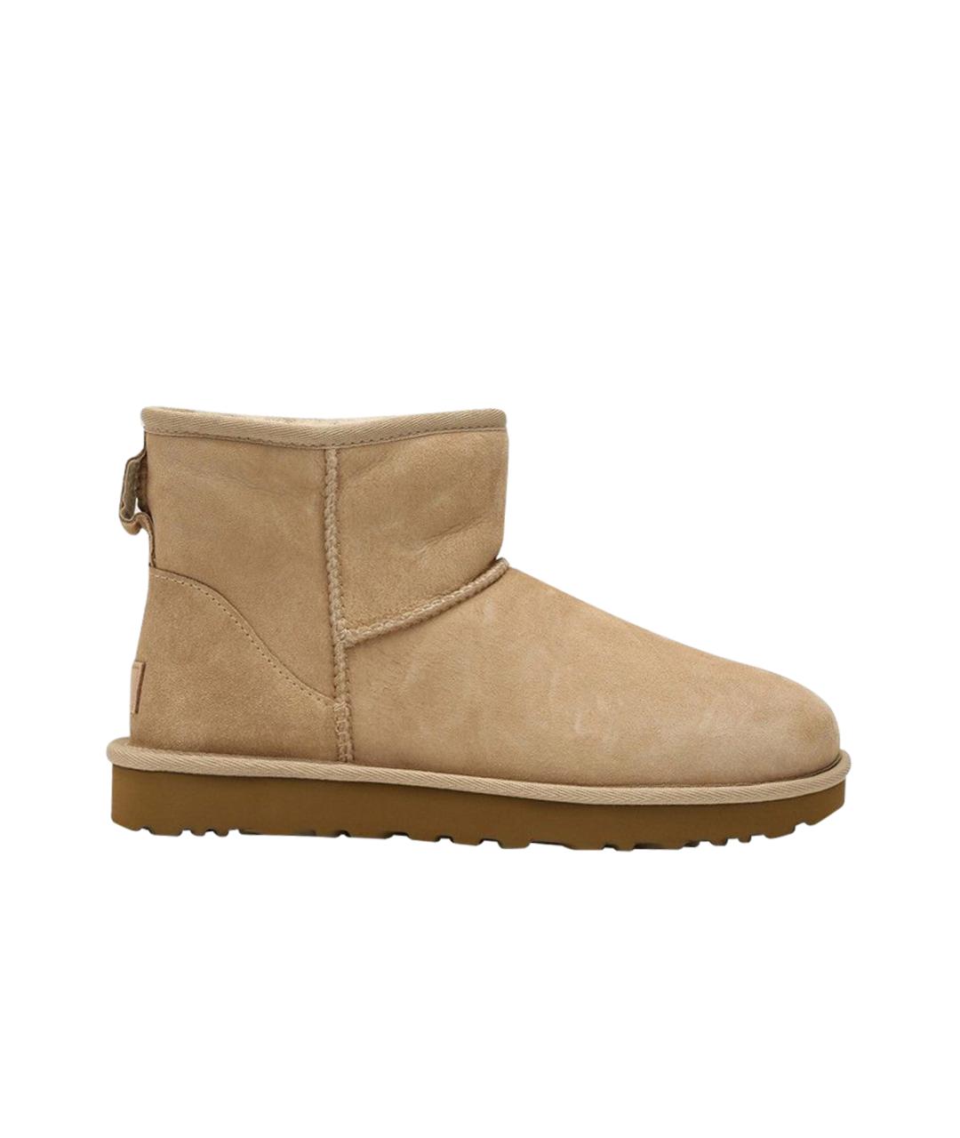 UGG AUSTRALIA Бежевые кожаные ботинки, фото 1