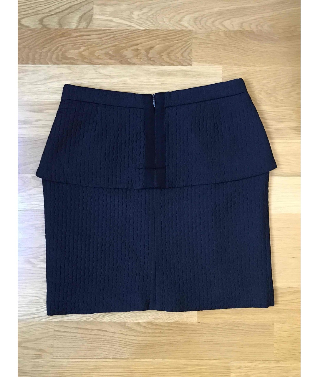 EMPORIO ARMANI Темно-синяя полиэстеровая юбка мини, фото 2
