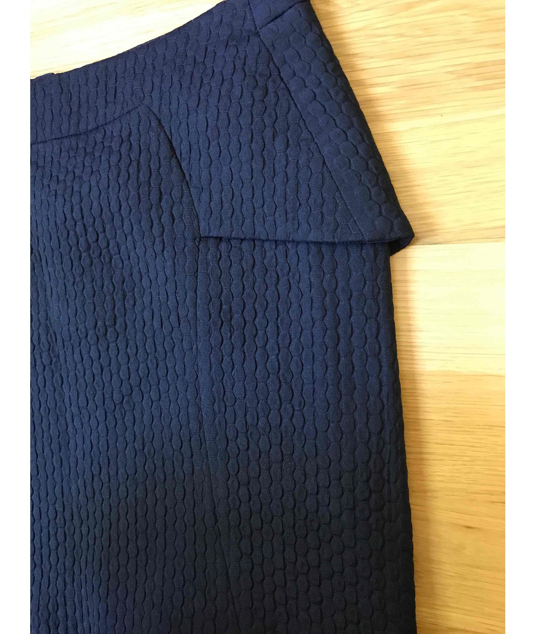 EMPORIO ARMANI Темно-синяя полиэстеровая юбка мини, фото 4