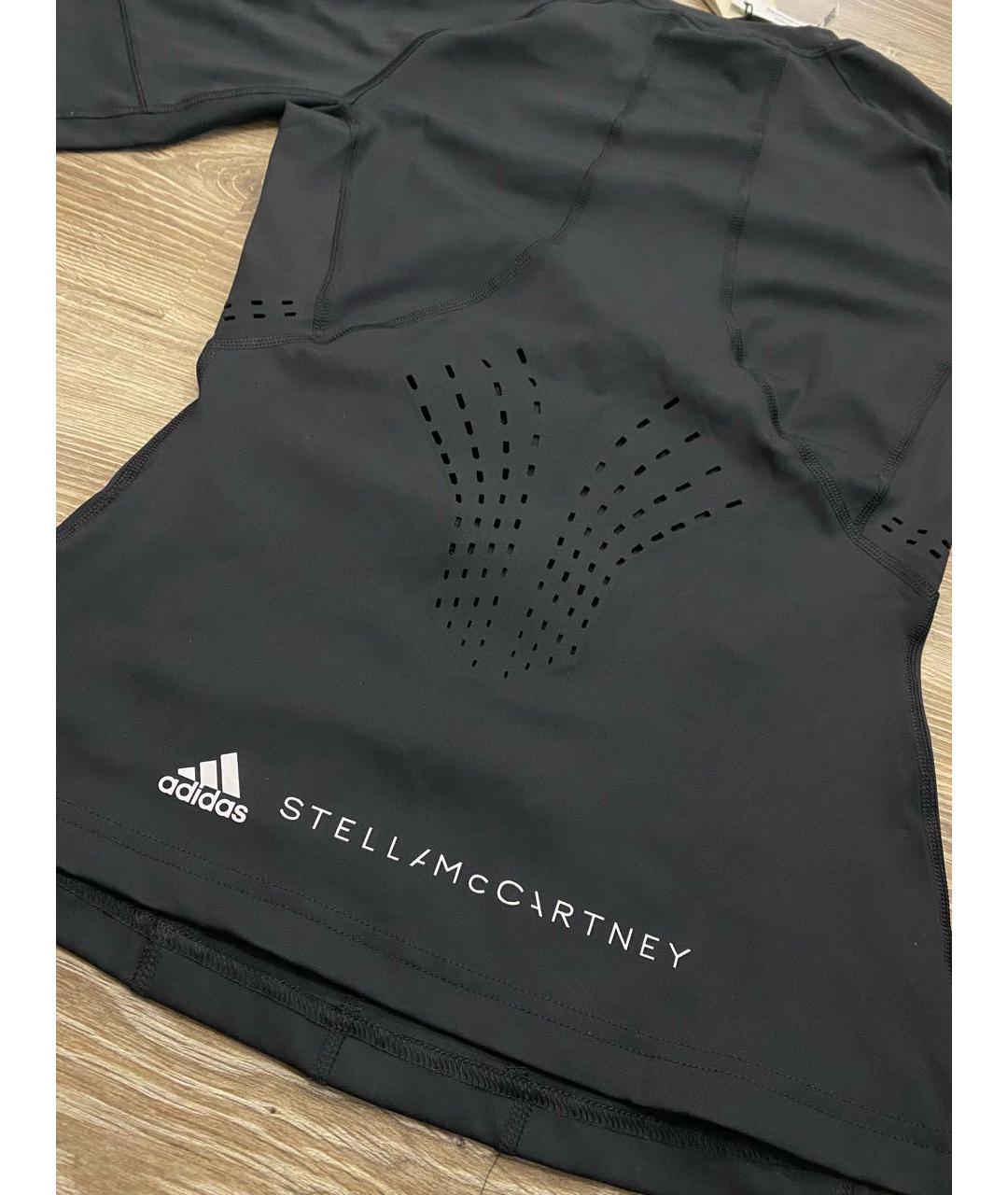 ADIDAS BY STELLA MCCARTNEY Черная полиэстеровая футболка, фото 8