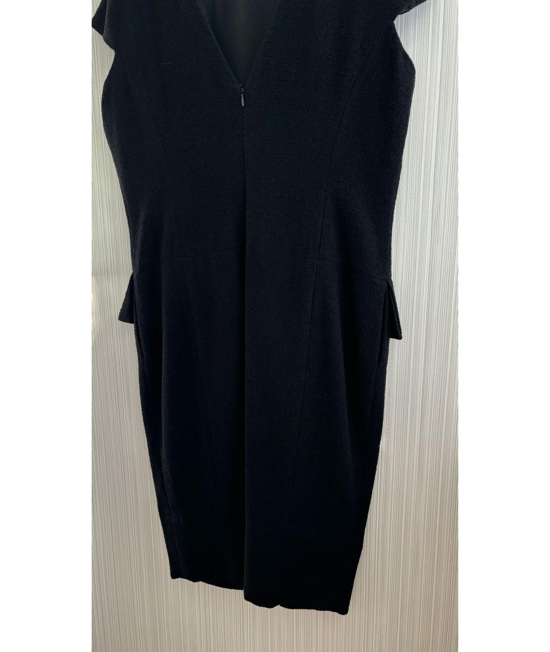 CHANEL Черное шерстяное повседневное платье, фото 4