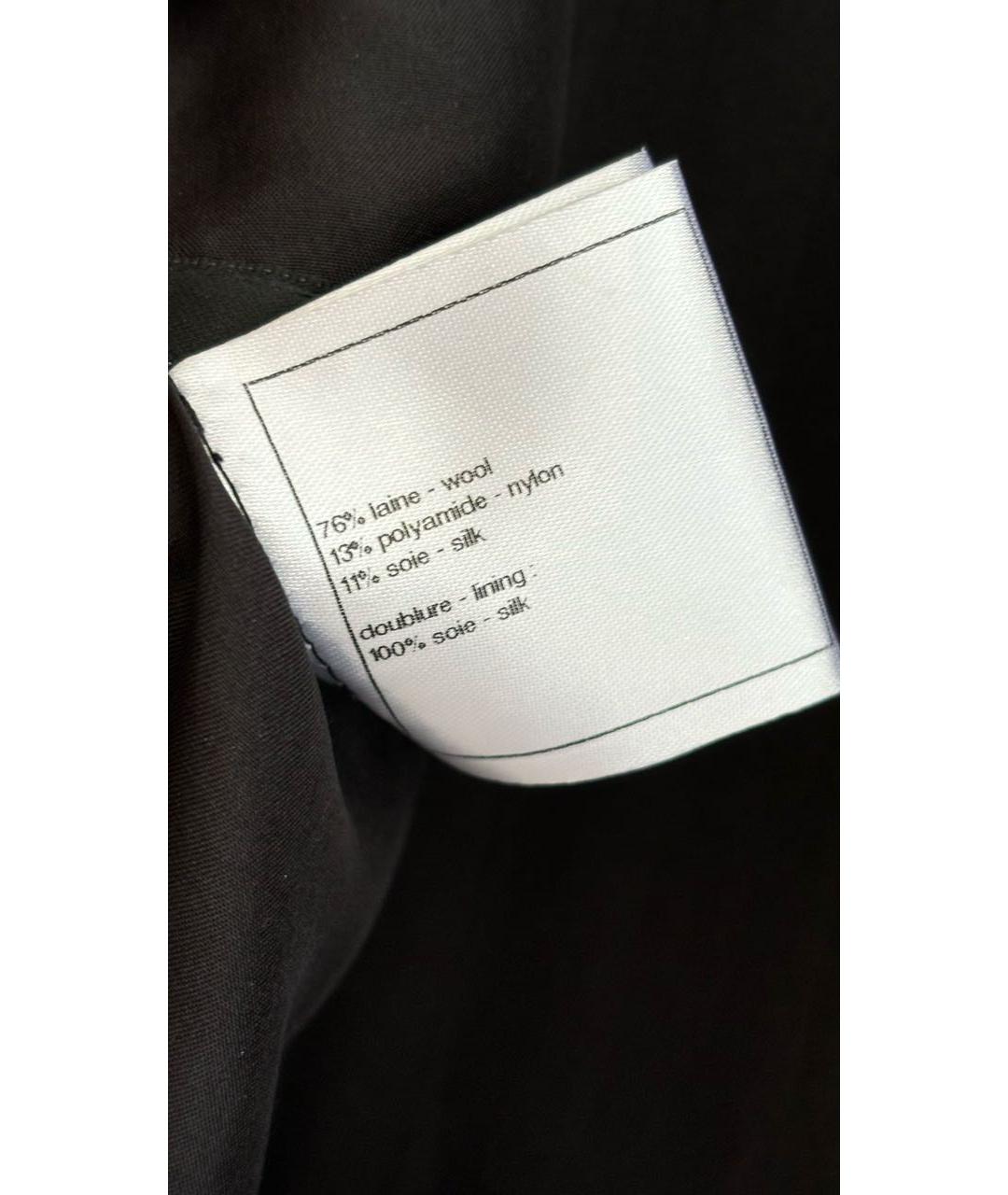 CHANEL Черное шерстяное повседневное платье, фото 6