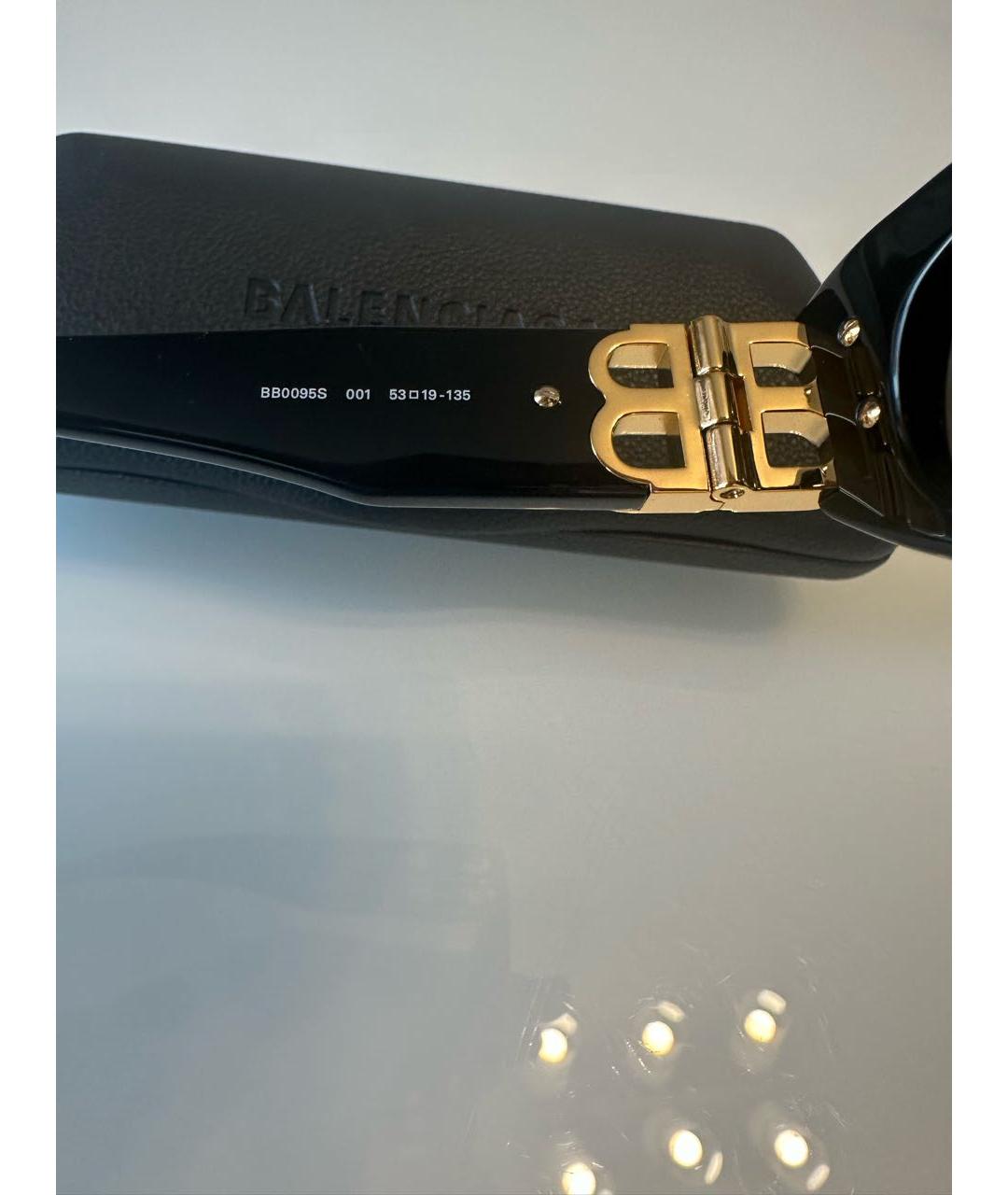 BALENCIAGA Черные пластиковые солнцезащитные очки, фото 5