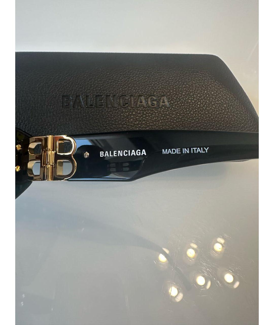 BALENCIAGA Черные пластиковые солнцезащитные очки, фото 4