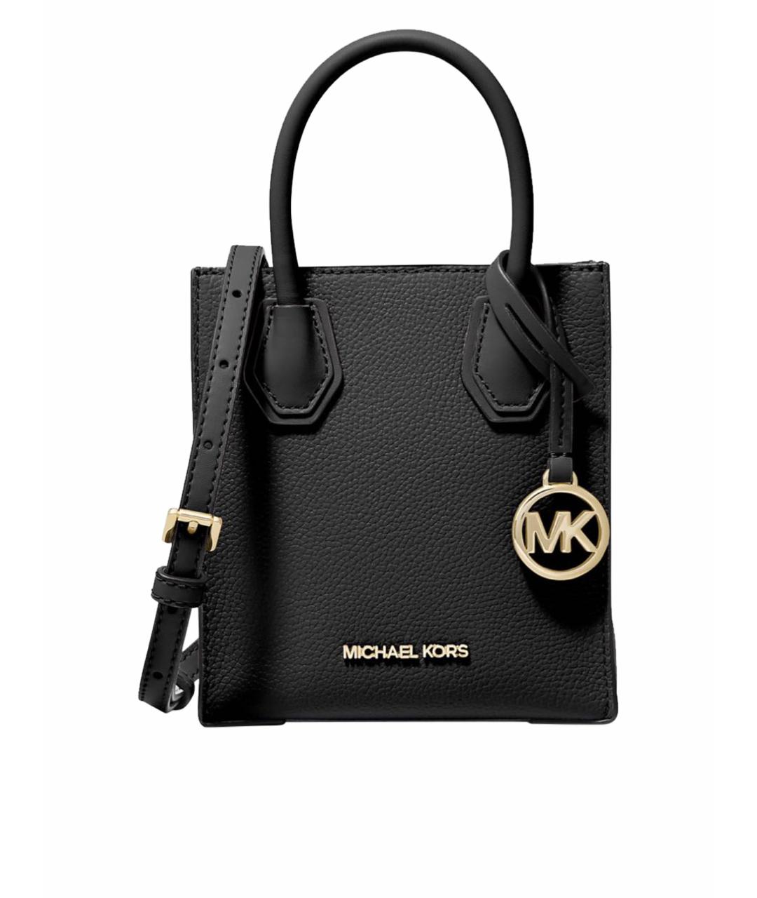 MICHAEL KORS Черная кожаная сумка с короткими ручками, фото 1