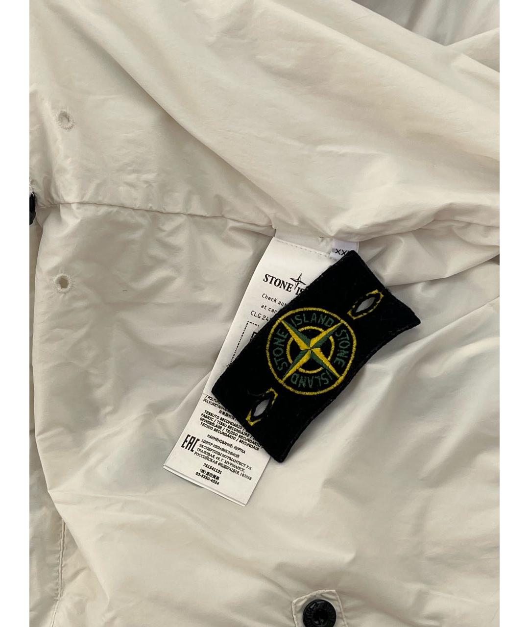 STONE ISLAND Белая полиэстеровая куртка, фото 7