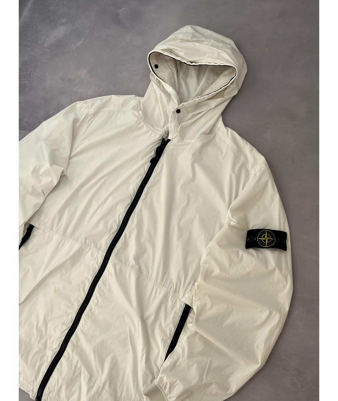 STONE ISLAND Белая полиэстеровая куртка, фото 2