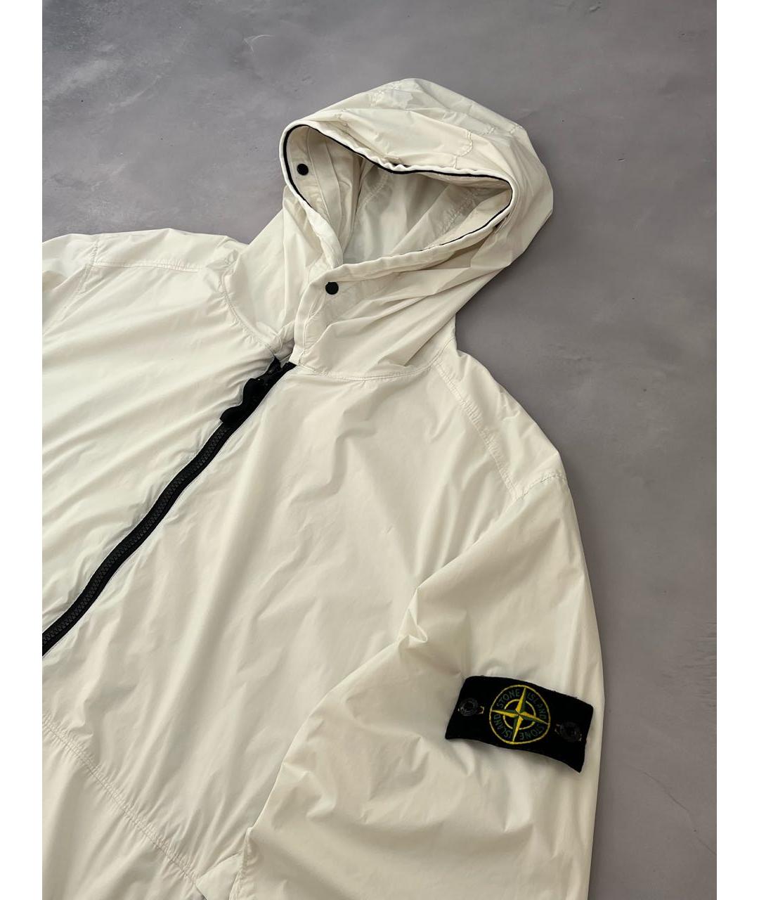 STONE ISLAND Белая полиэстеровая куртка, фото 3