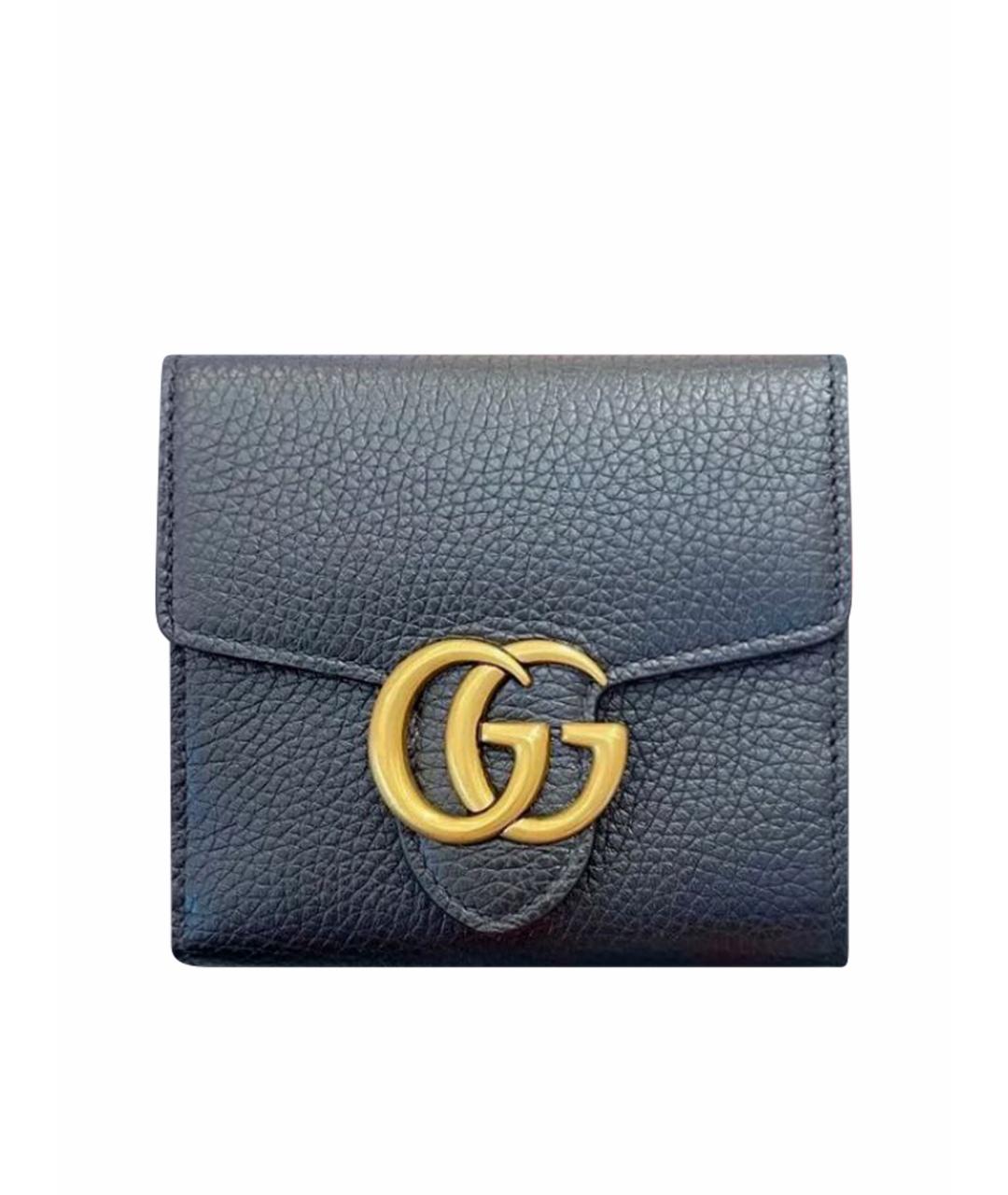 GUCCI Черный кожаный кошелек, фото 1