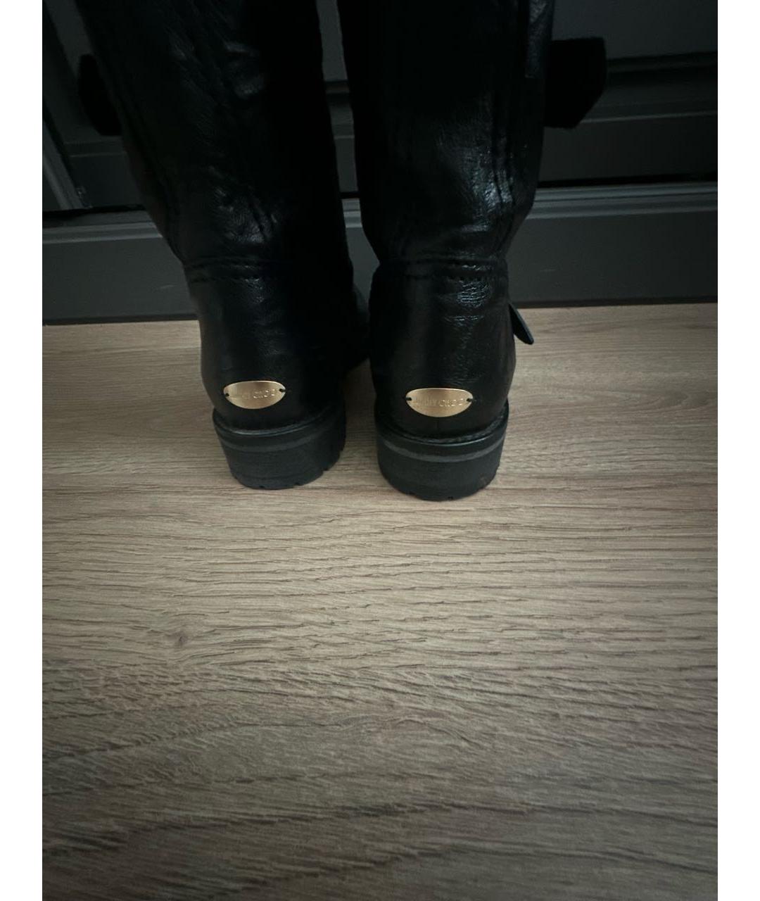 JIMMY CHOO Черные кожаные брогги и оксфорды, фото 3