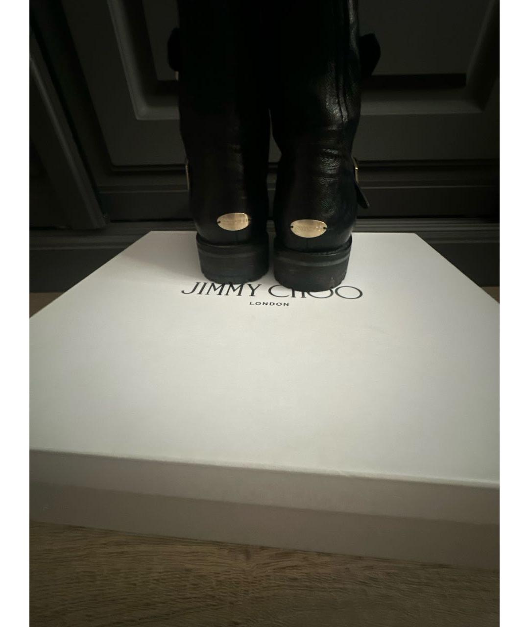 JIMMY CHOO Черные кожаные брогги и оксфорды, фото 4