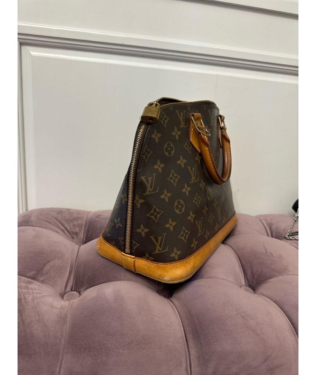 LOUIS VUITTON Коричневая сумка с короткими ручками, фото 2