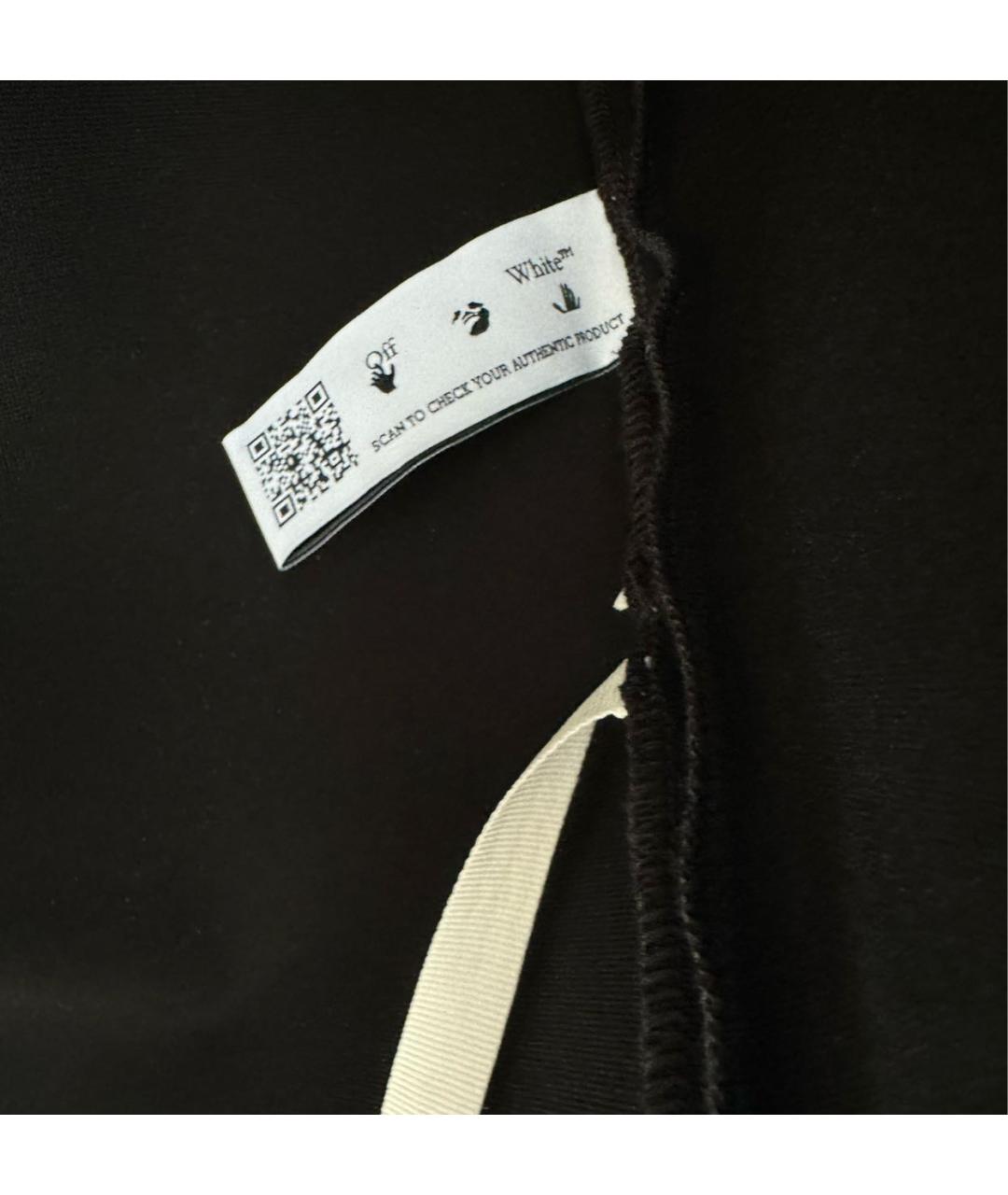 OFF-WHITE Черное вискозное повседневное платье, фото 6