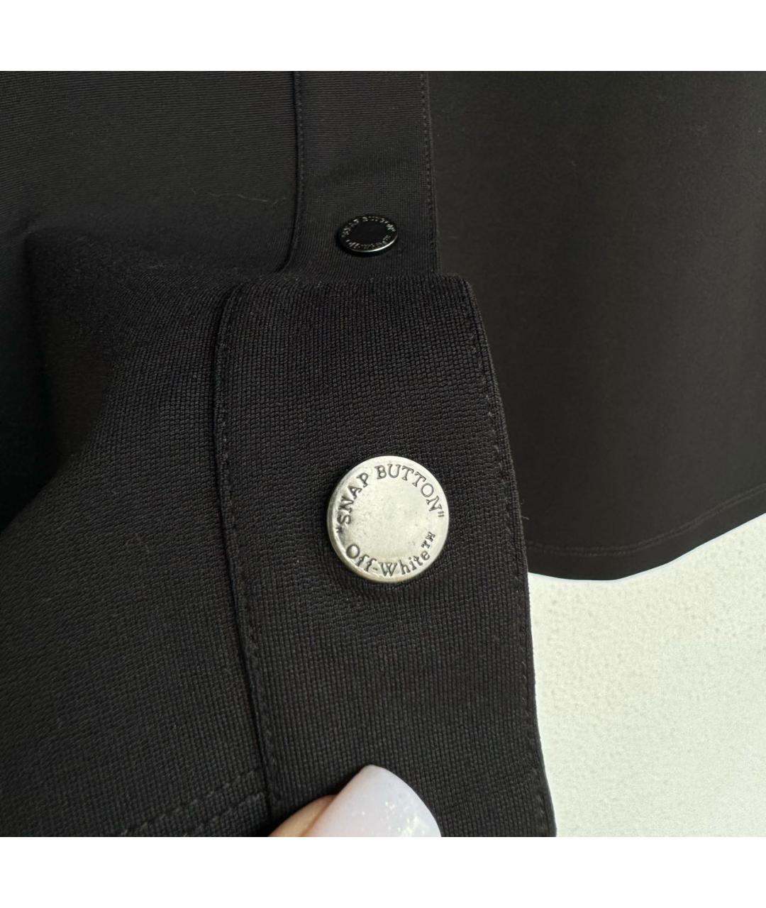 OFF-WHITE Черное вискозное повседневное платье, фото 5