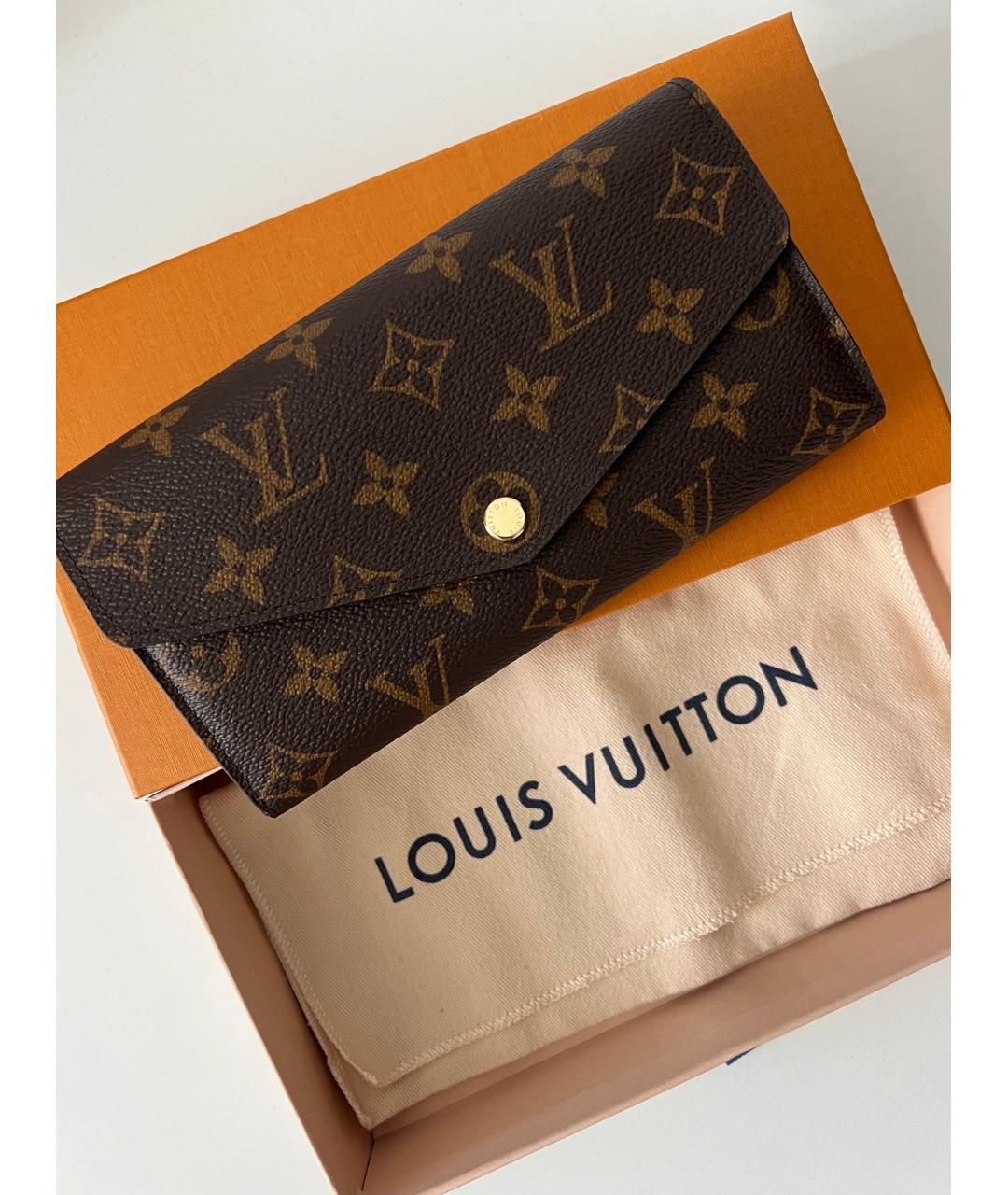 LOUIS VUITTON Коричневый кошелек, фото 2